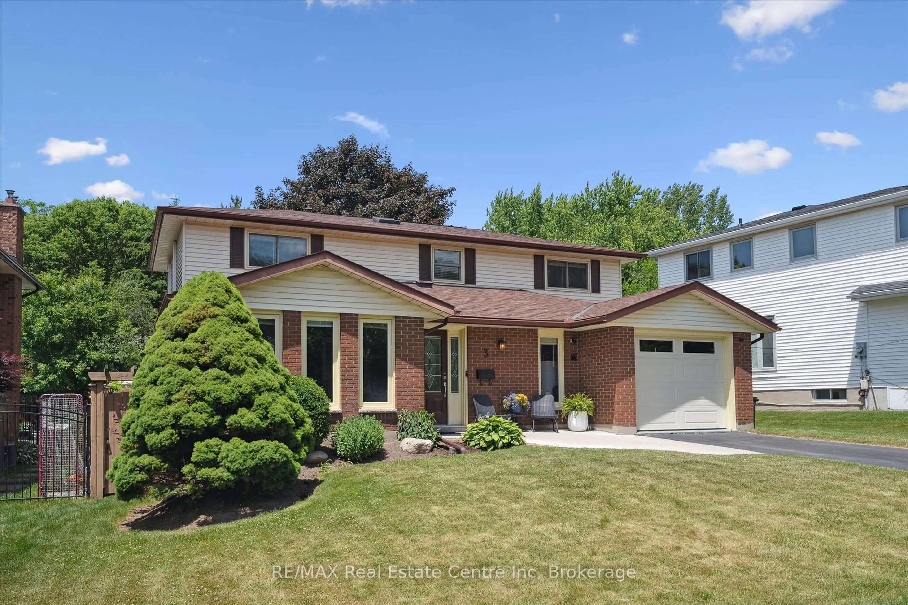 Home with brick exterior material, street for 3 Brombal Dr, Guelph Ontario N1G 4J6
