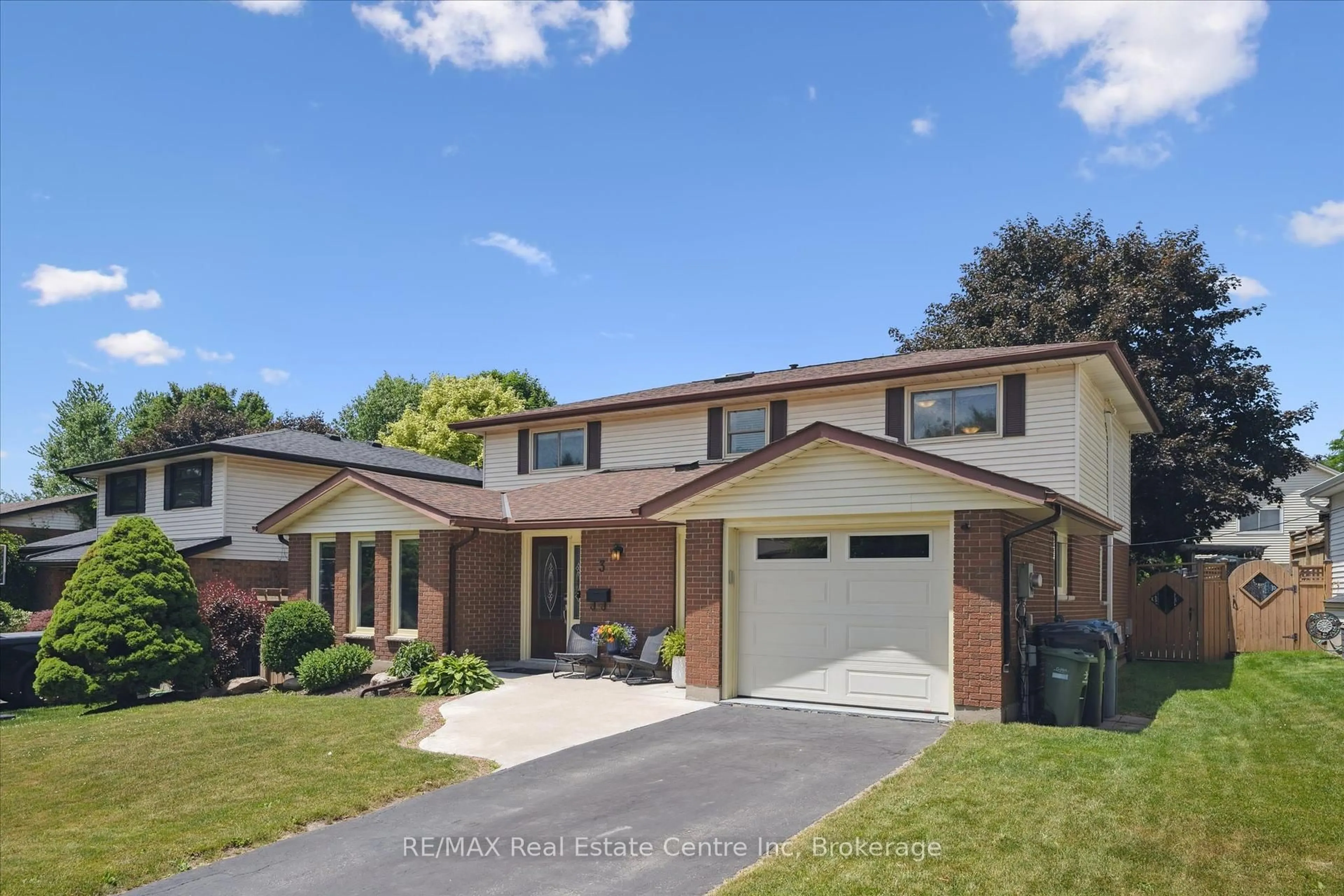Home with brick exterior material, street for 3 Brombal Dr, Guelph Ontario N1G 4J6