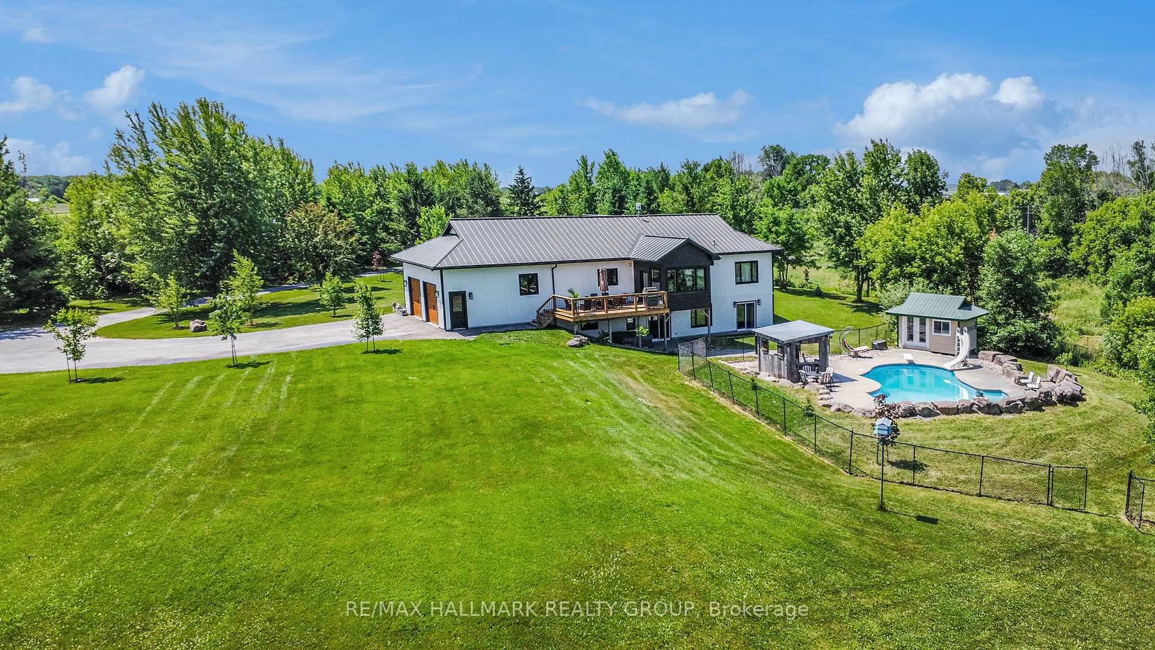 A pic from outside/outdoor area/front of a property/back of a property/a pic from drone, water/lake/river/ocean view for 422 Old Coach Rd, Carp Ontario K0A 1L0