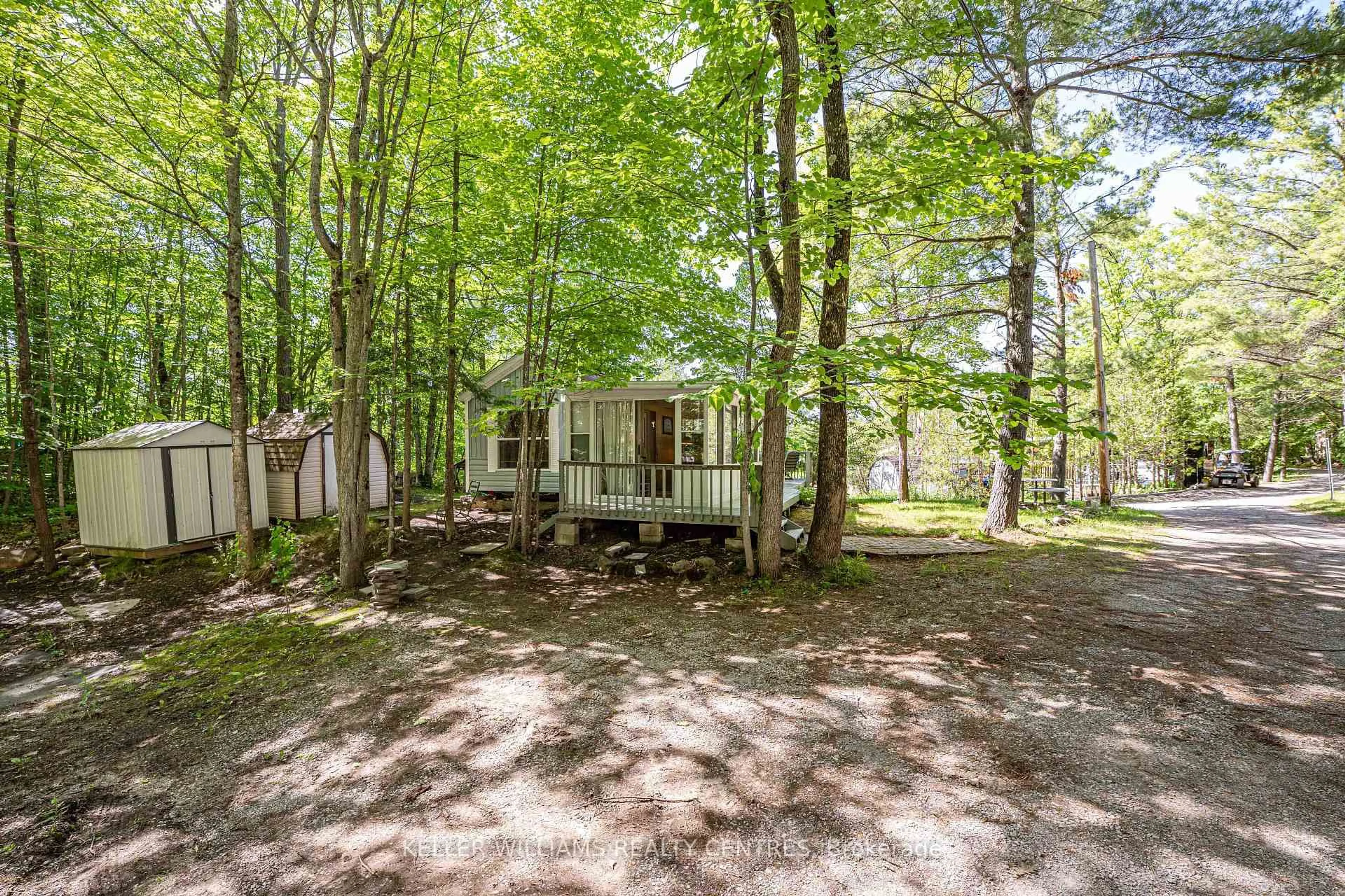 Patio, forest/trees view for 202 Hidden Glen Rd #Lot #63, Georgian Bay Ontario L0K 1S0