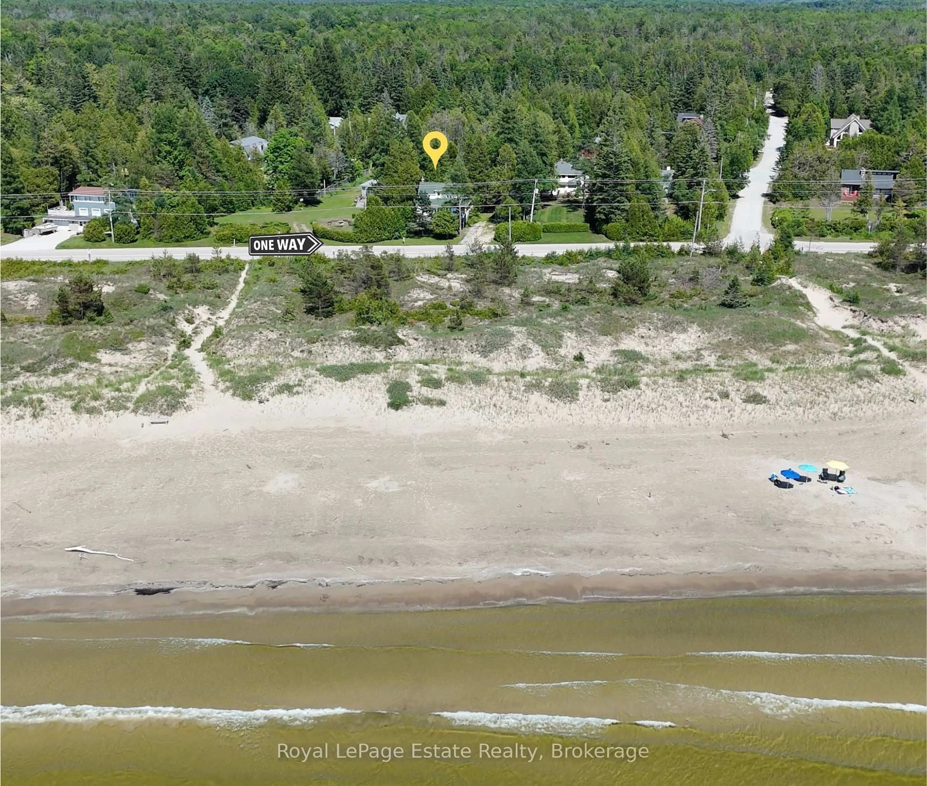 A pic from outside/outdoor area/front of a property/back of a property/a pic from drone, water/lake/river/ocean view for 1007 Lakeshore Blvd, South Bruce Peninsula Ontario N0H 2G0
