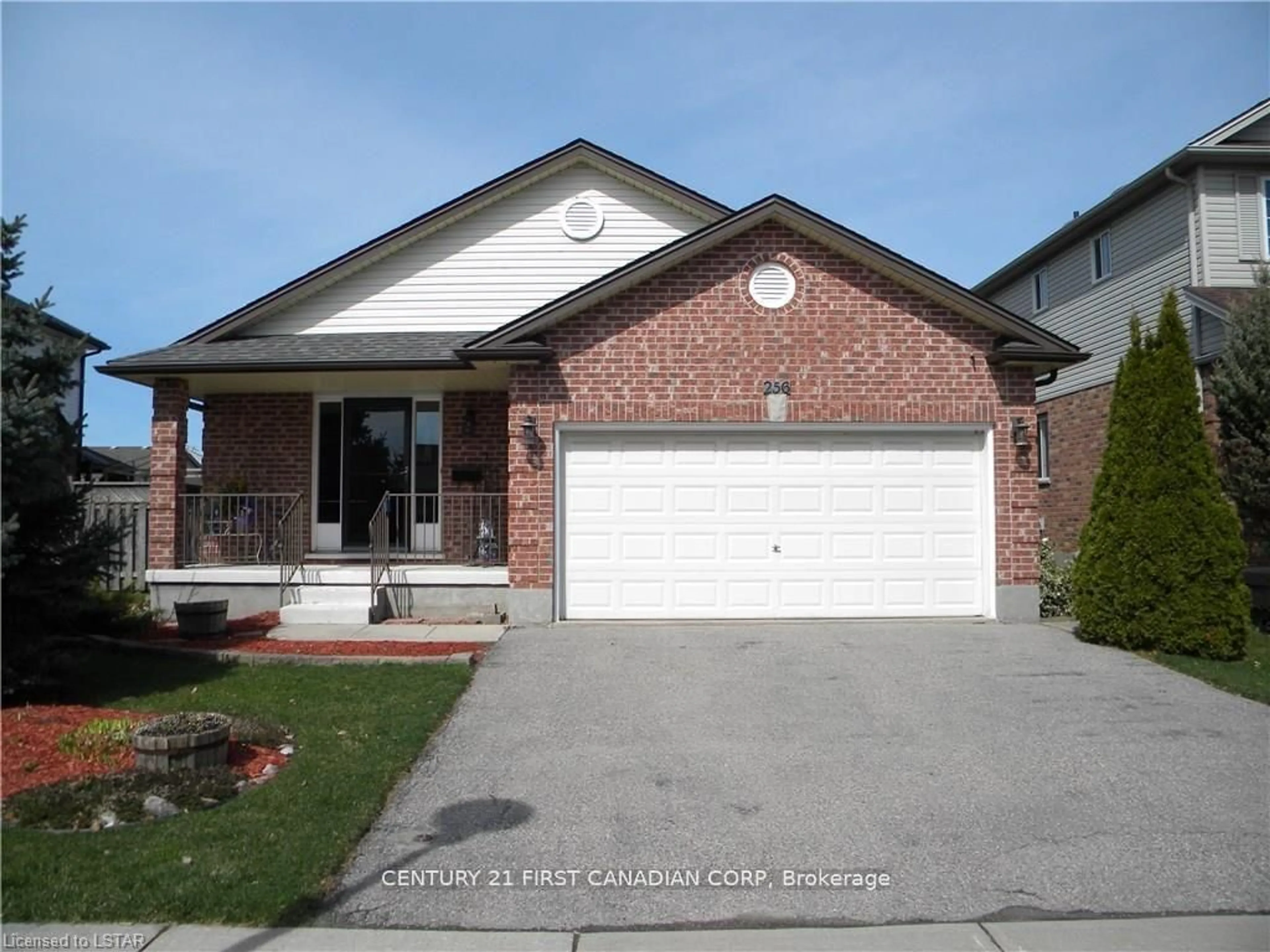 Home with brick exterior material, street for 256 WHITE SANDS Dr, London South Ontario N6M 1H9