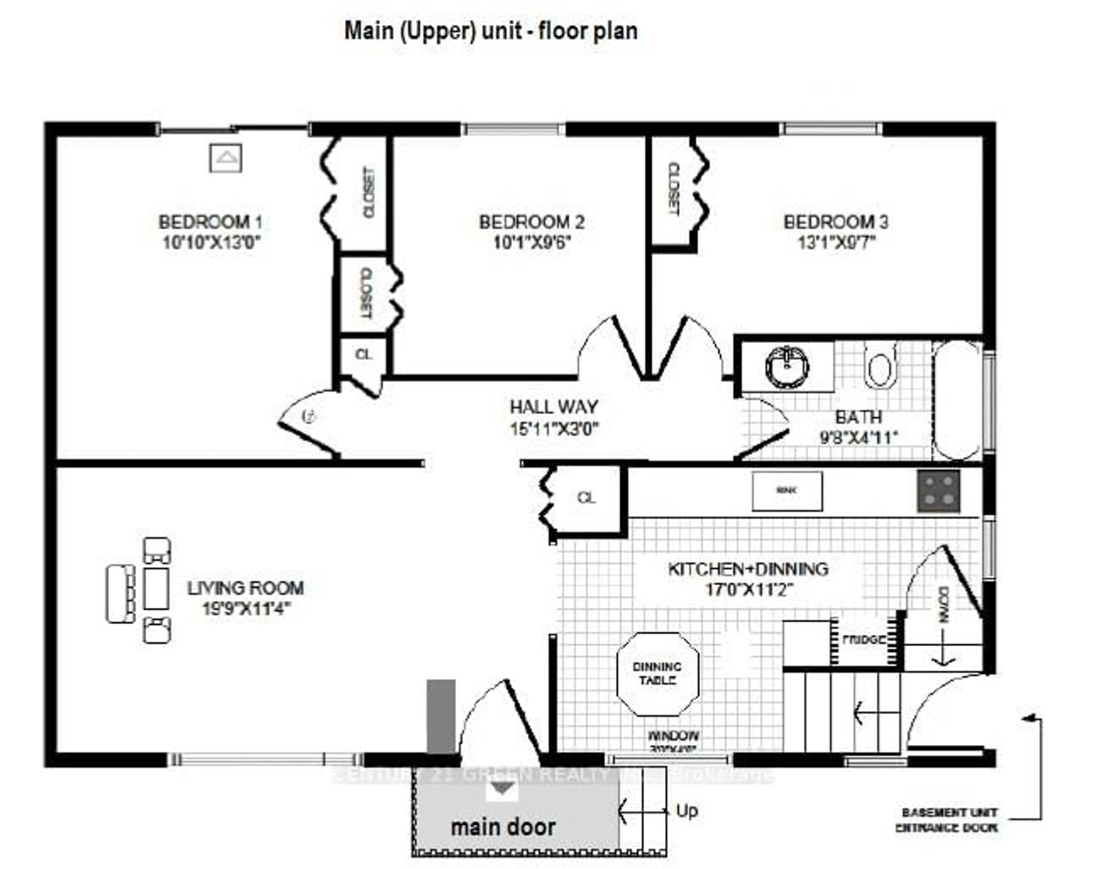 Floor plan for 217 Mayfield Ave, Waterloo Ontario N2J 3S6