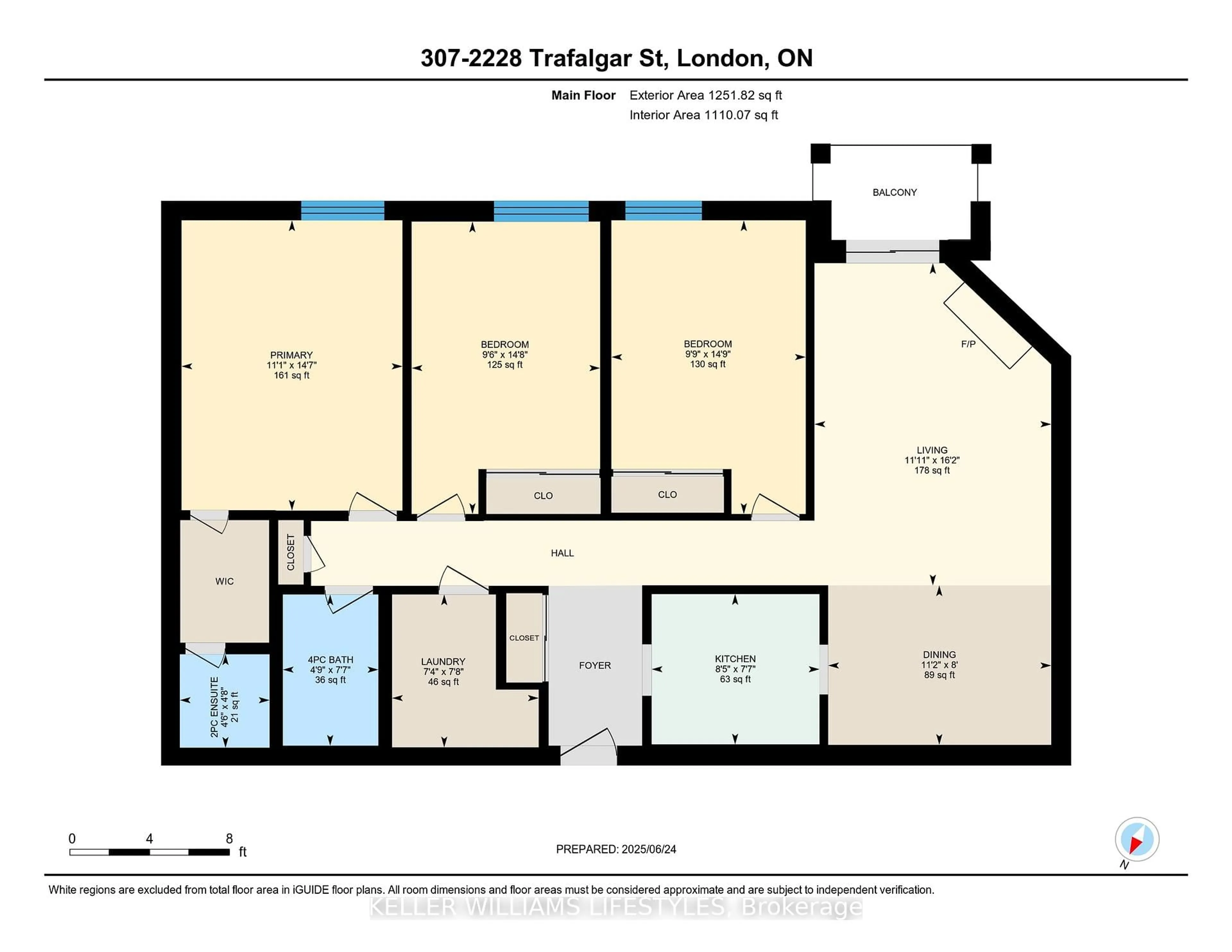 Floor plan for 2228 Trafalgar St #307, London East Ontario N5V 4J8