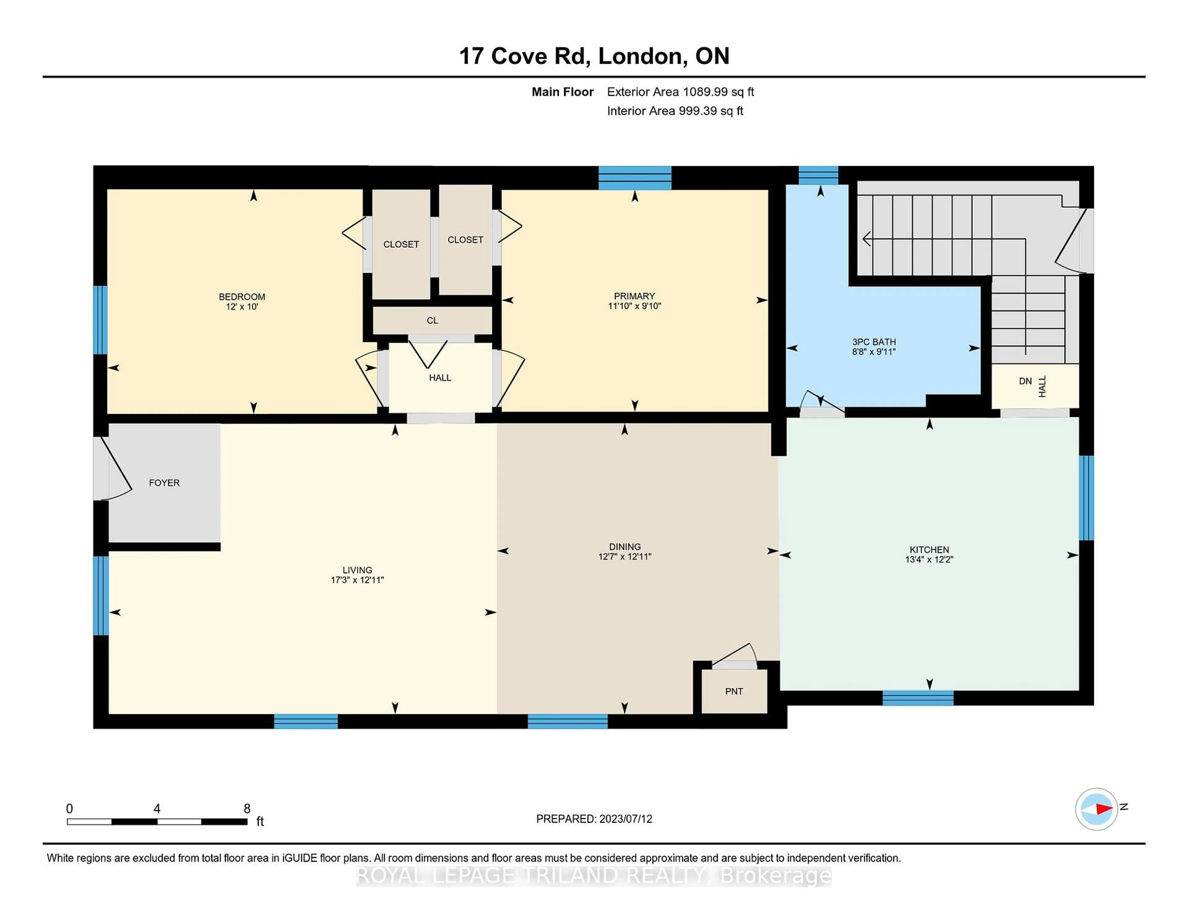 Floor plan for 17 Cove Rd, London South Ontario N6J 1H7