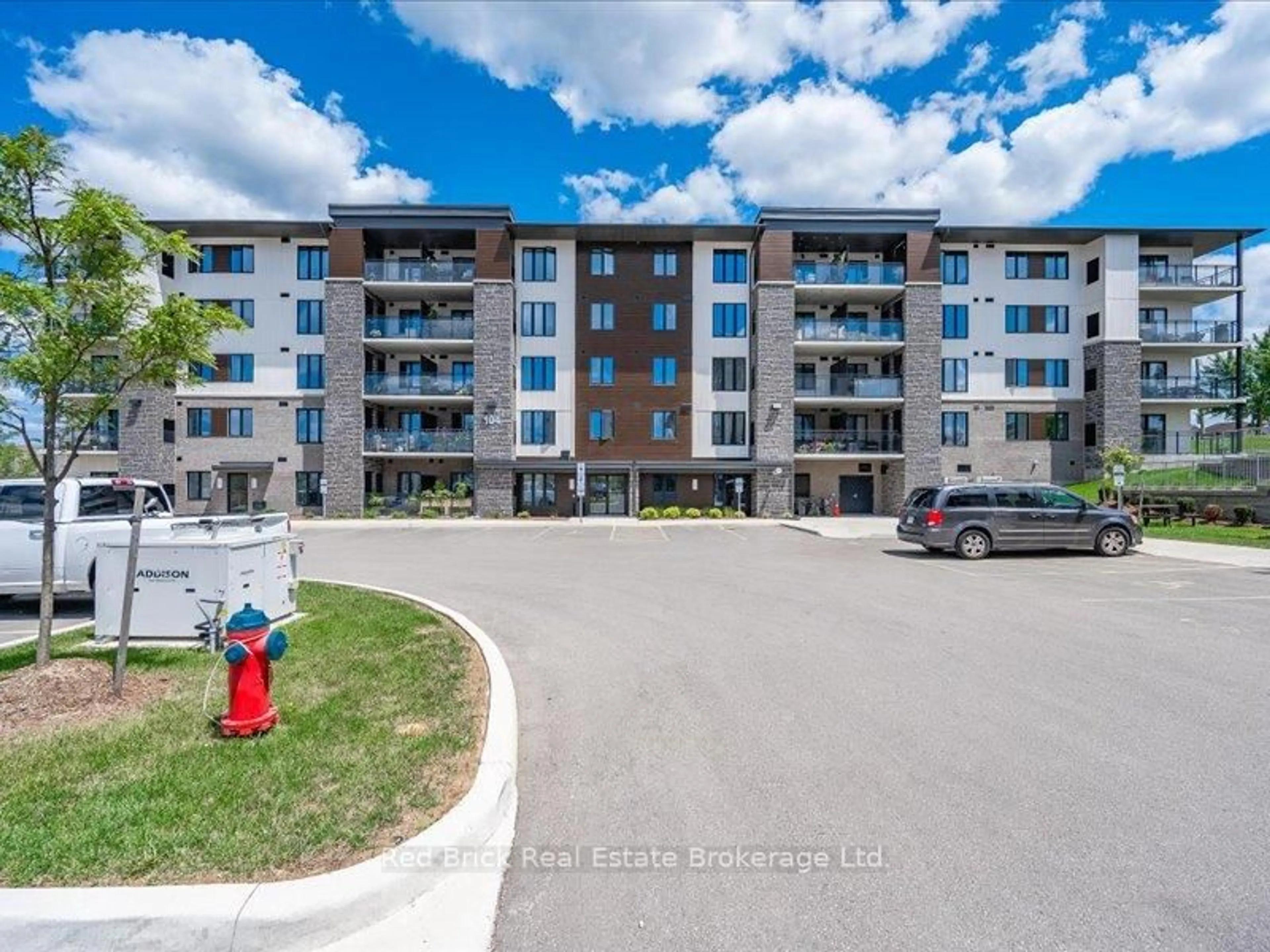 A pic from outside/outdoor area/front of a property/back of a property/a pic from drone, unknown for 104 Summit Ridge Dr #003, Guelph Ontario N1E 0R5