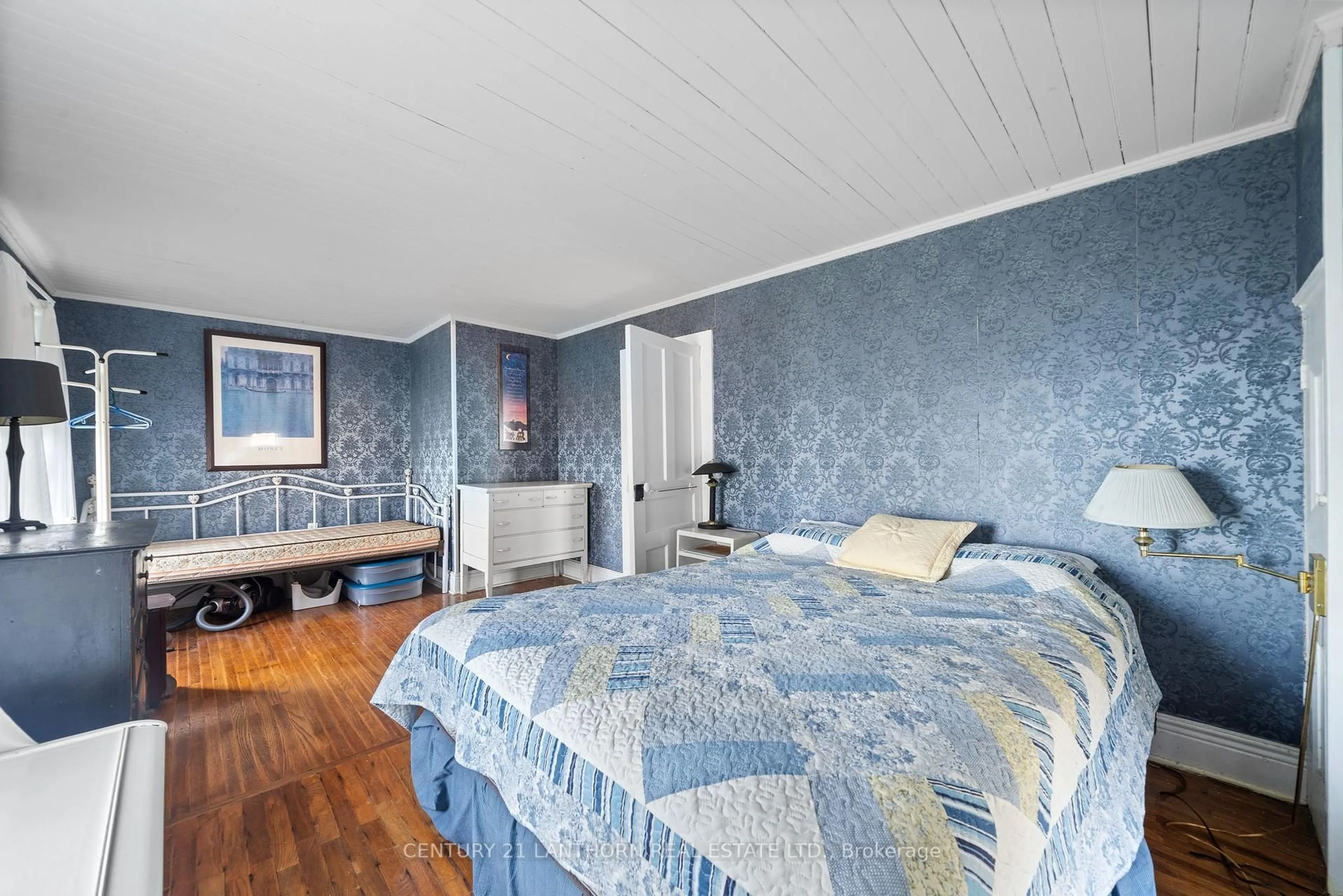 Bedroom with bed, wood/laminate floor for 129 Cressy Lakeside Rd, Prince Edward County Ontario K0K 2T0
