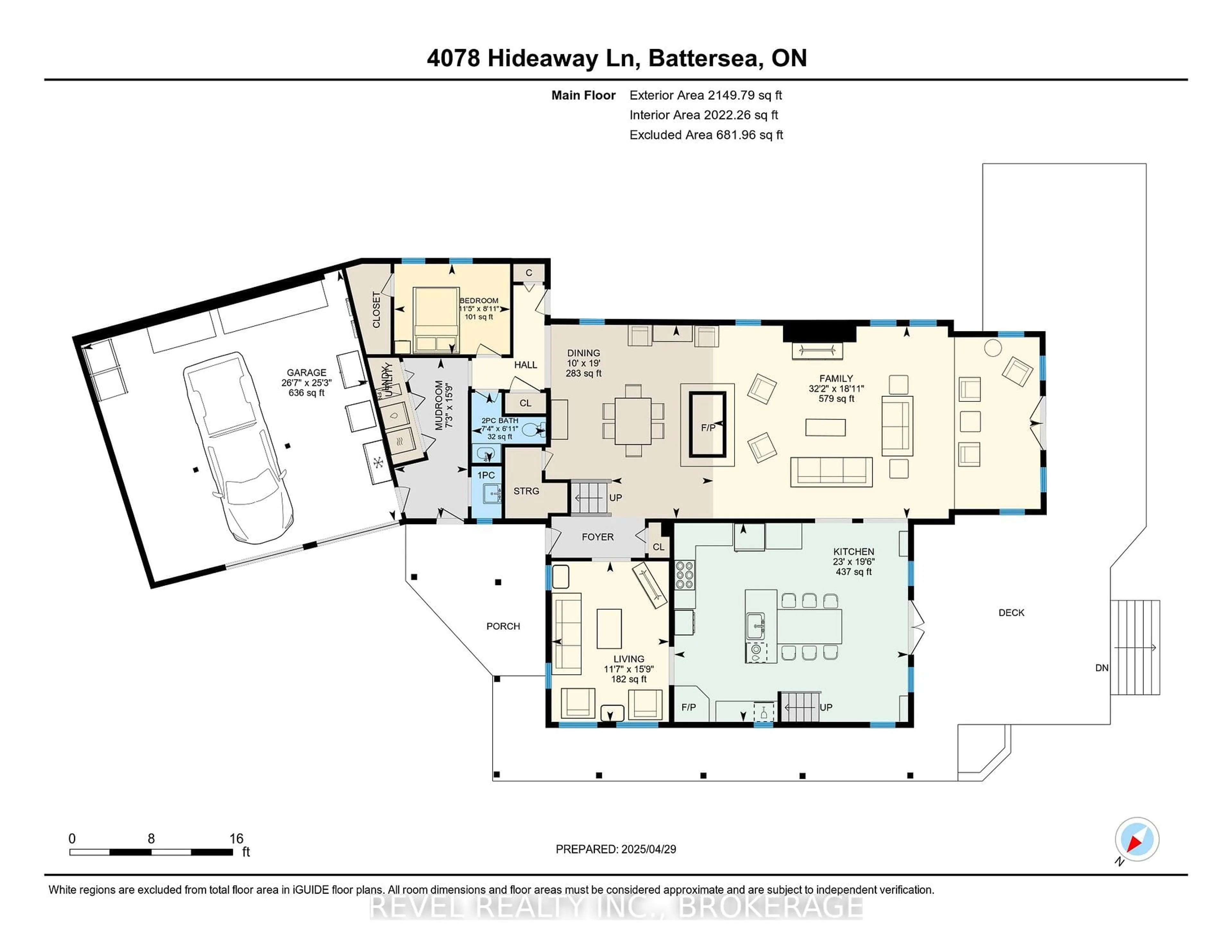 Floor plan for 4078 Hideaway Lane, Battersea Ontario K0H 1H0