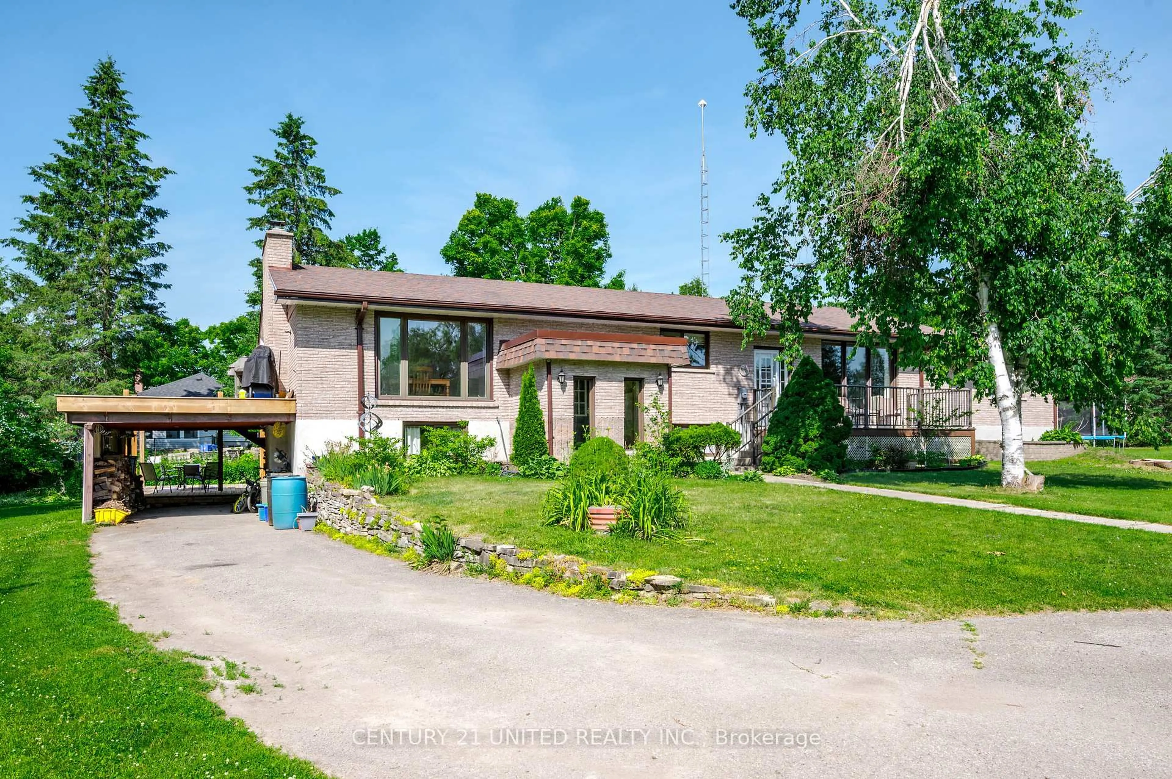 A pic from outside/outdoor area/front of a property/back of a property/a pic from drone, street for 1496 Bradfield Rd, Douro-Dummer Ontario K9J 6Y1