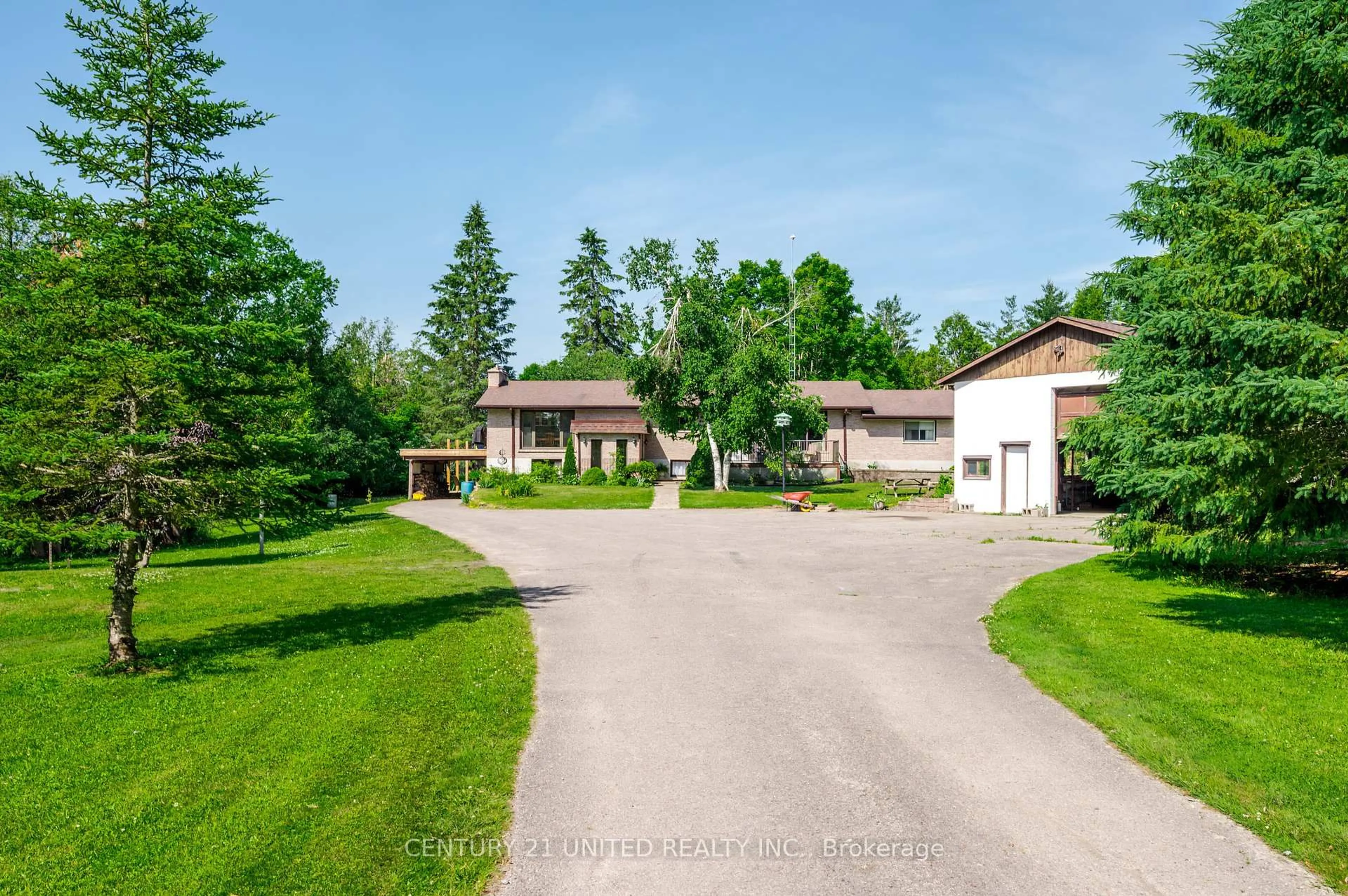 A pic from outside/outdoor area/front of a property/back of a property/a pic from drone, street for 1496 Bradfield Rd, Douro-Dummer Ontario K9J 6Y1