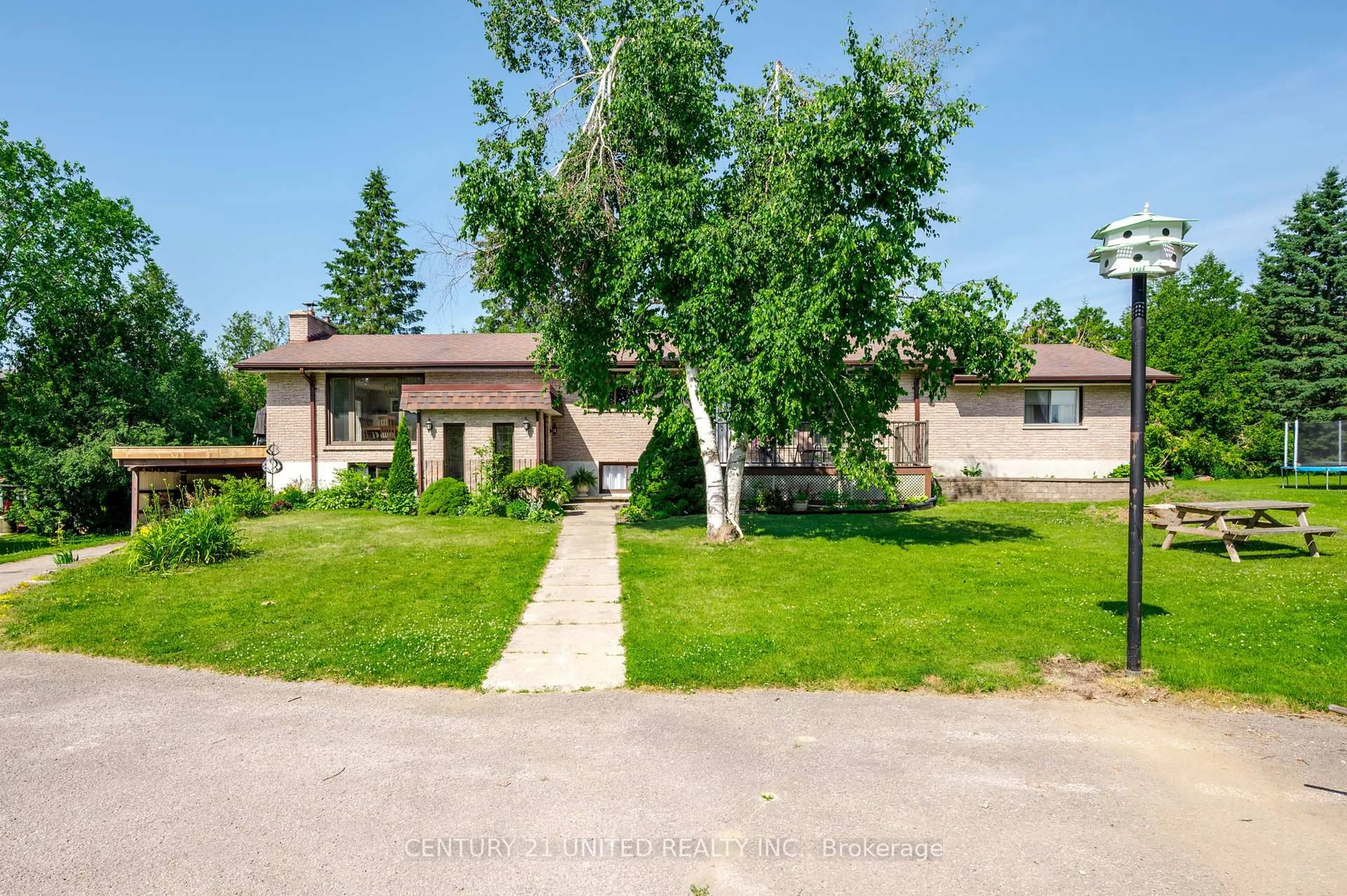A pic from outside/outdoor area/front of a property/back of a property/a pic from drone, street for 1496 Bradfield Rd, Douro-Dummer Ontario K9J 6Y1