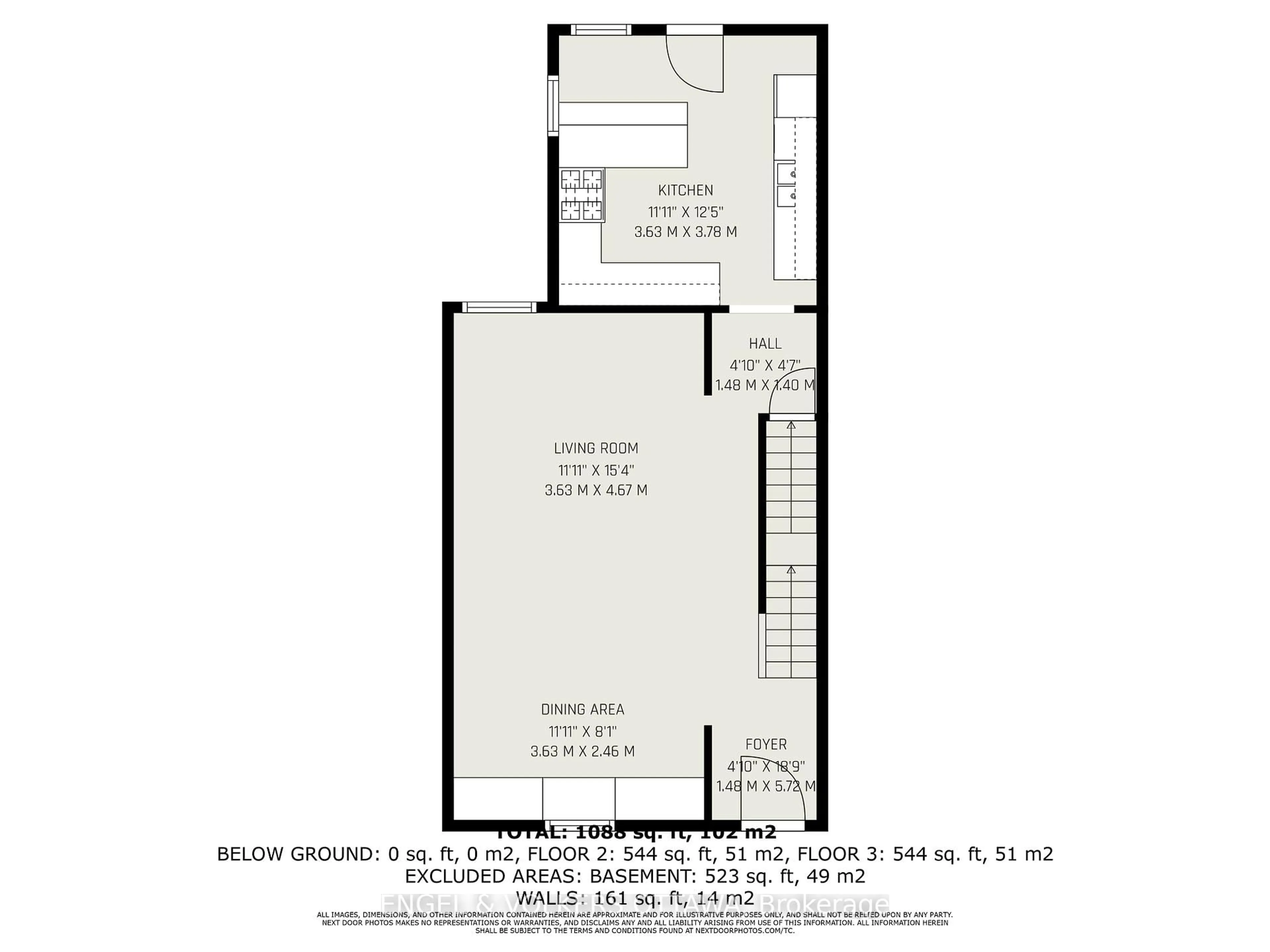 Floor plan for 223 Patterson Ave, Ottawa Ontario K1S 1Y4