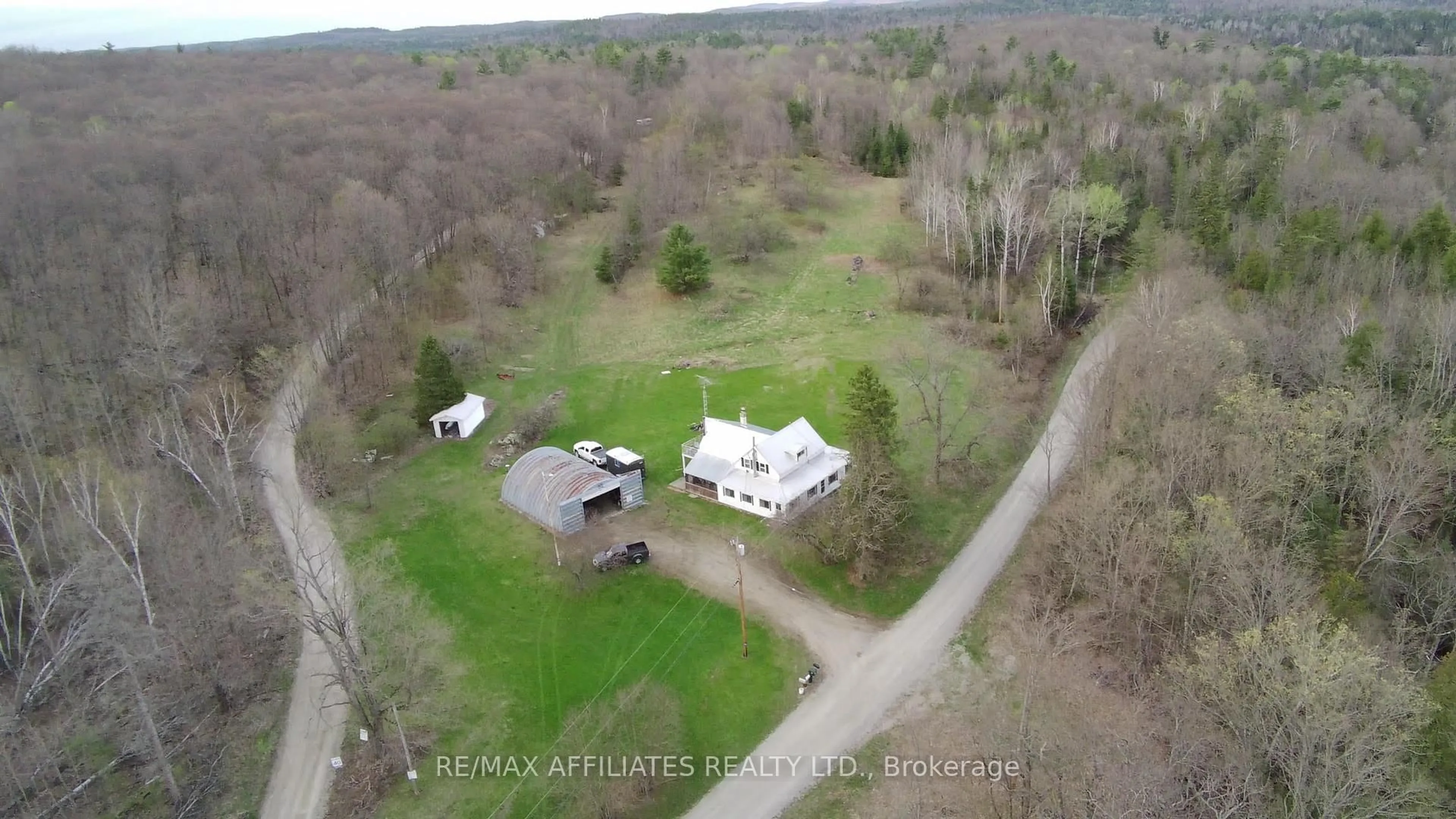 A pic from outside/outdoor area/front of a property/back of a property/a pic from drone, unknown for 1018 Folger Rd, Ompah Ontario K0H 2J0