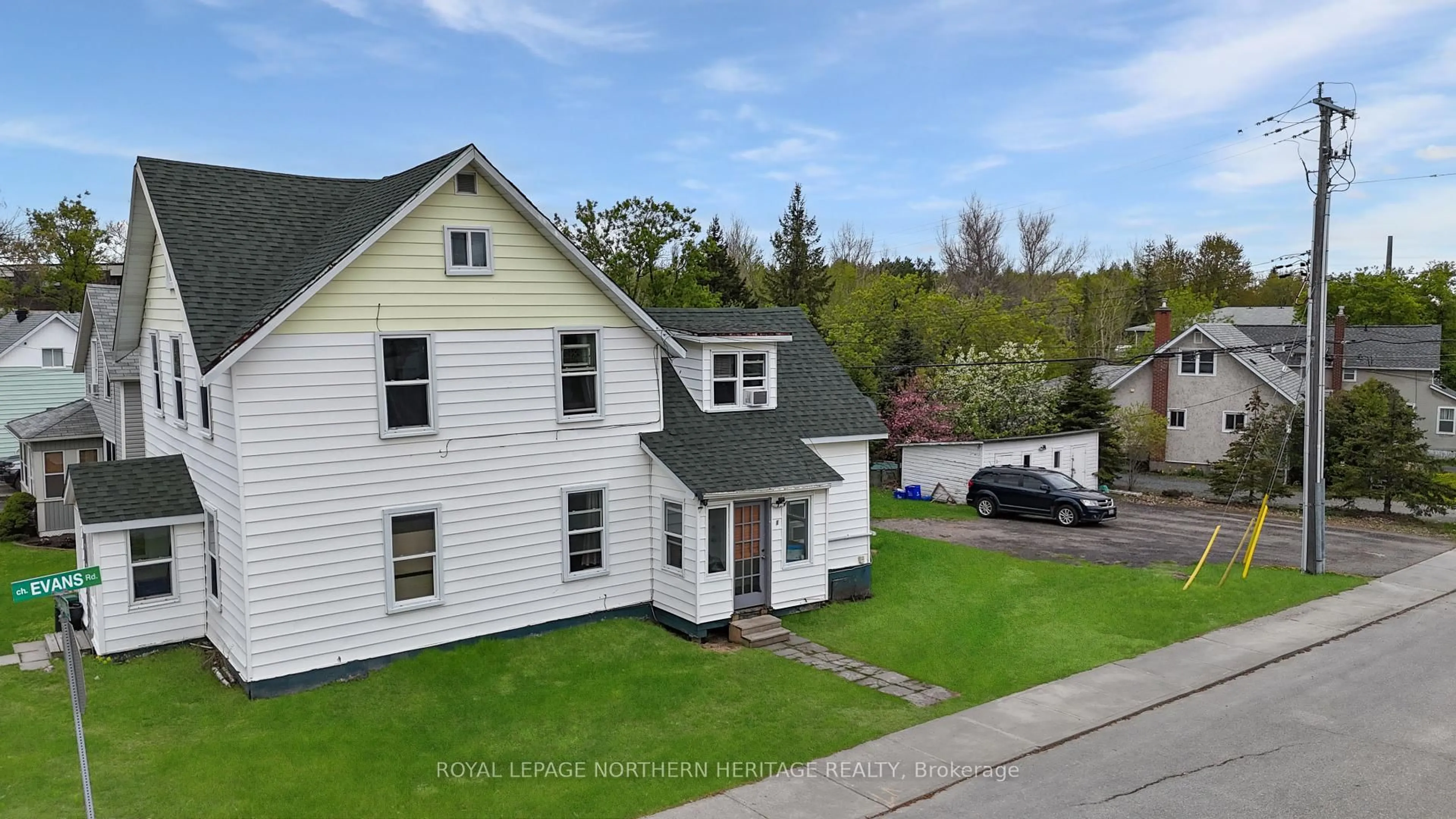 A pic from outside/outdoor area/front of a property/back of a property/a pic from drone, street for 64 Balsam St, Greater Sudbury Ontario P0M 1N0