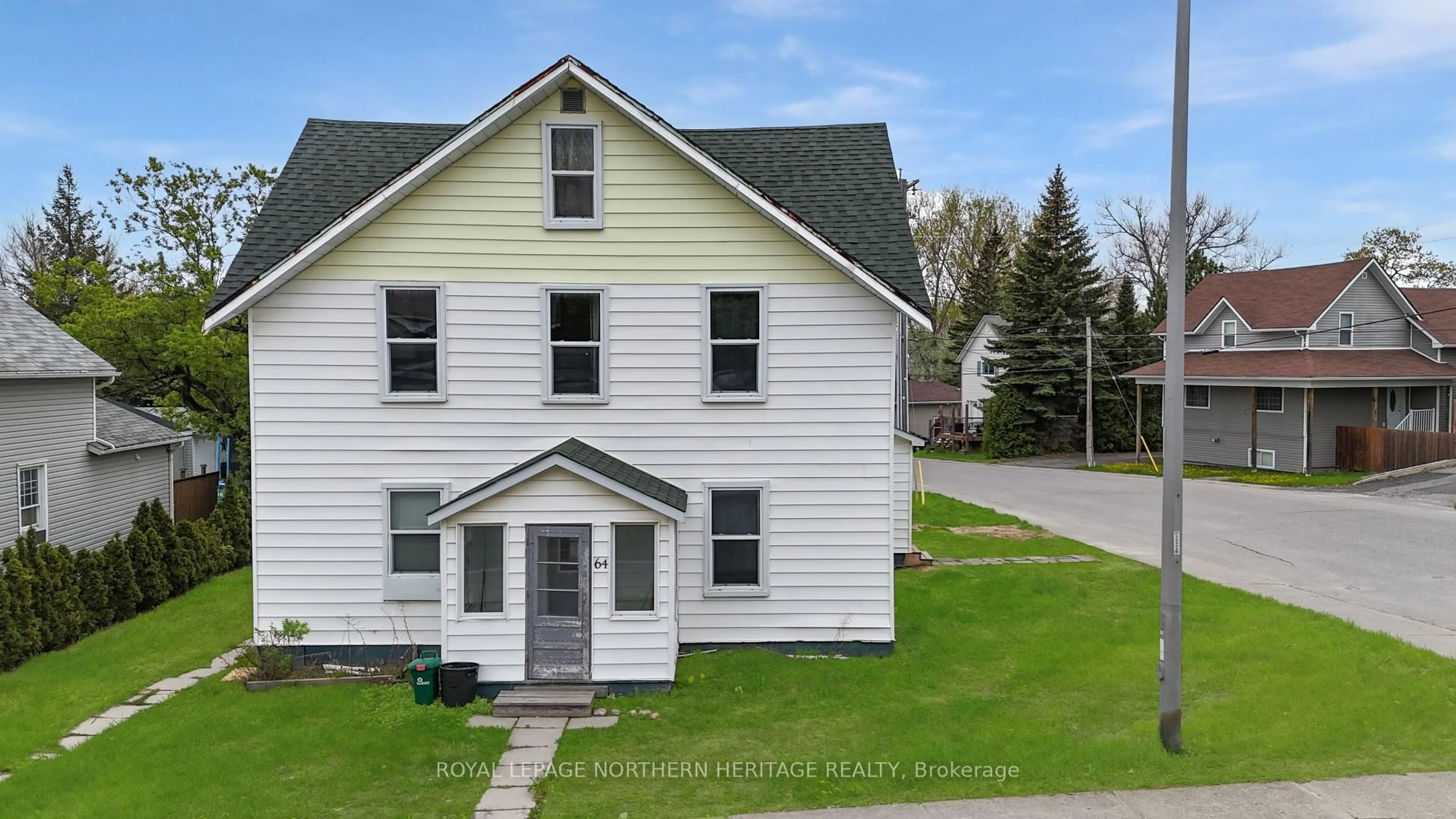 Home with vinyl exterior material, street for 64 Balsam St, Greater Sudbury Ontario P0M 1N0
