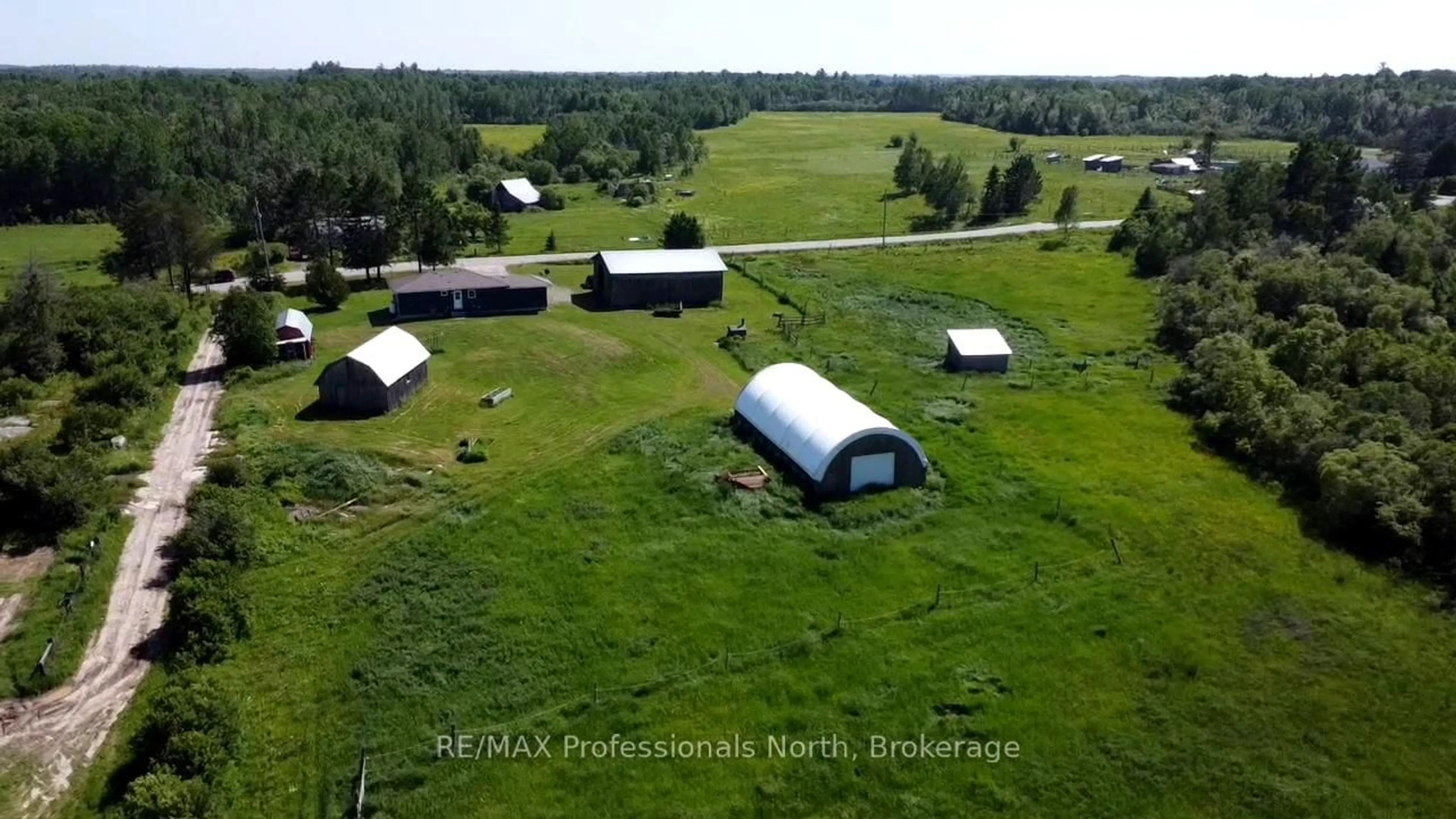 A pic from outside/outdoor area/front of a property/back of a property/a pic from drone, building for 496 Pothier Rd, St. Charles Ontario P0M 2W0