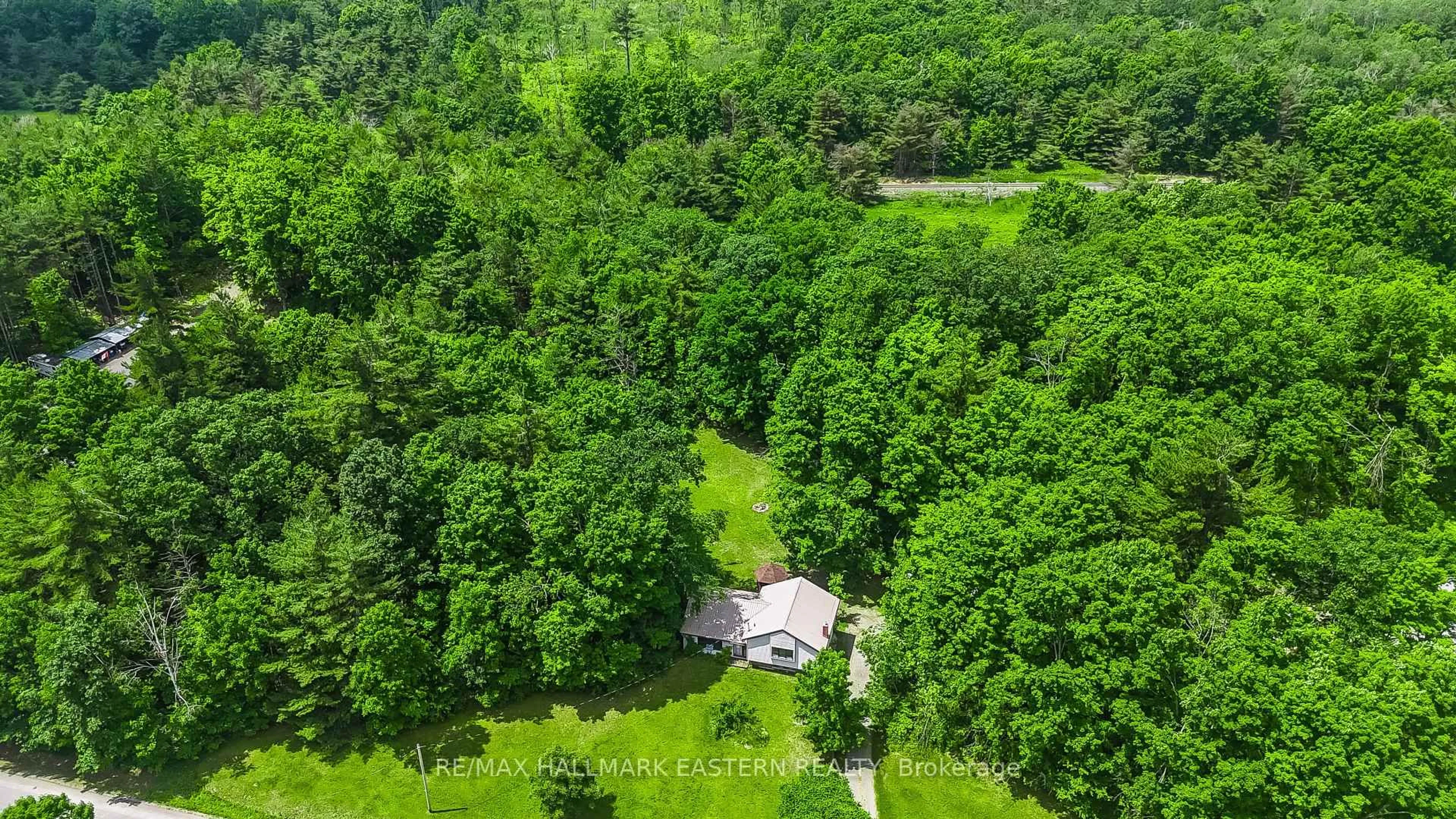 A pic from outside/outdoor area/front of a property/back of a property/a pic from drone, forest/trees view for 2890 North School Rd, Havelock-Belmont-Methuen Ontario K0L 1Z0