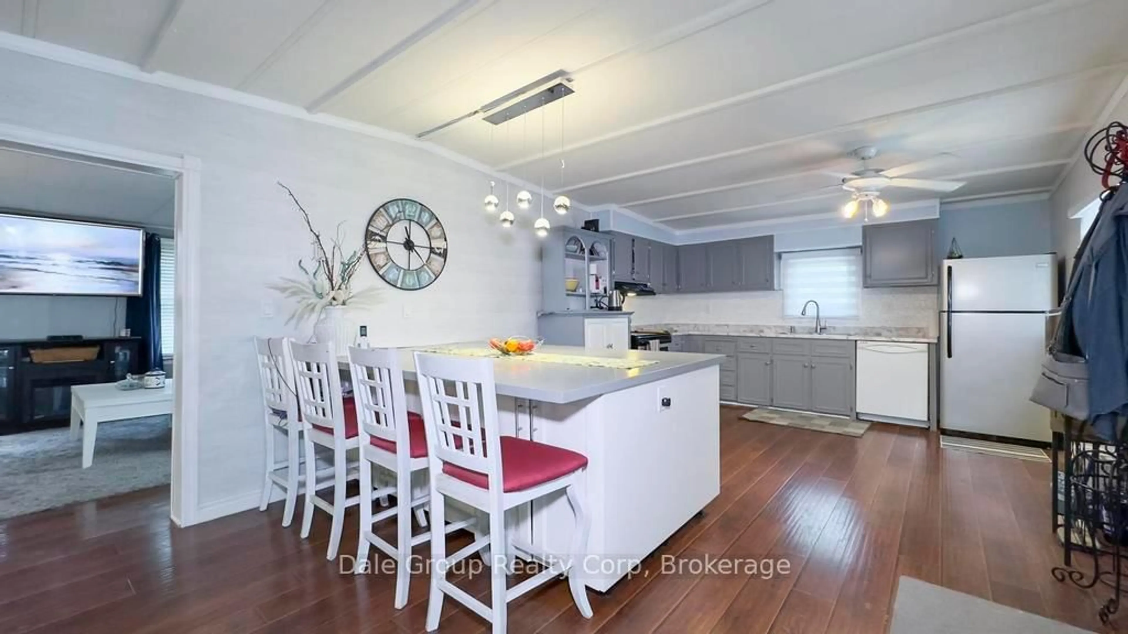 Open concept kitchen, wood/laminate floor for 2 Sutton Dr, Ashfield-Colborne-Wawanosh Ontario N7A 3Y3