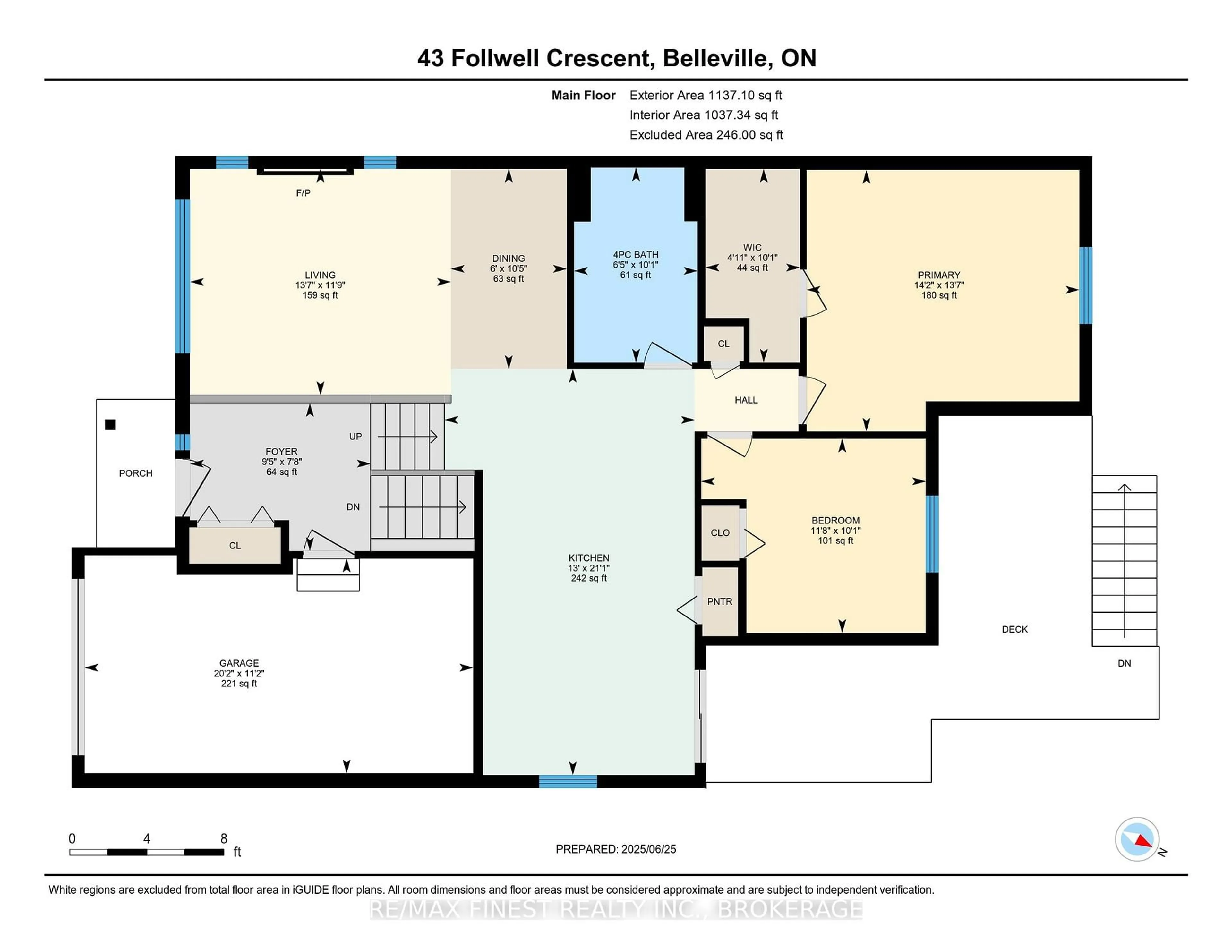 Floor plan for 43 Follwell Cres, Belleville Ontario K8N 5Z6