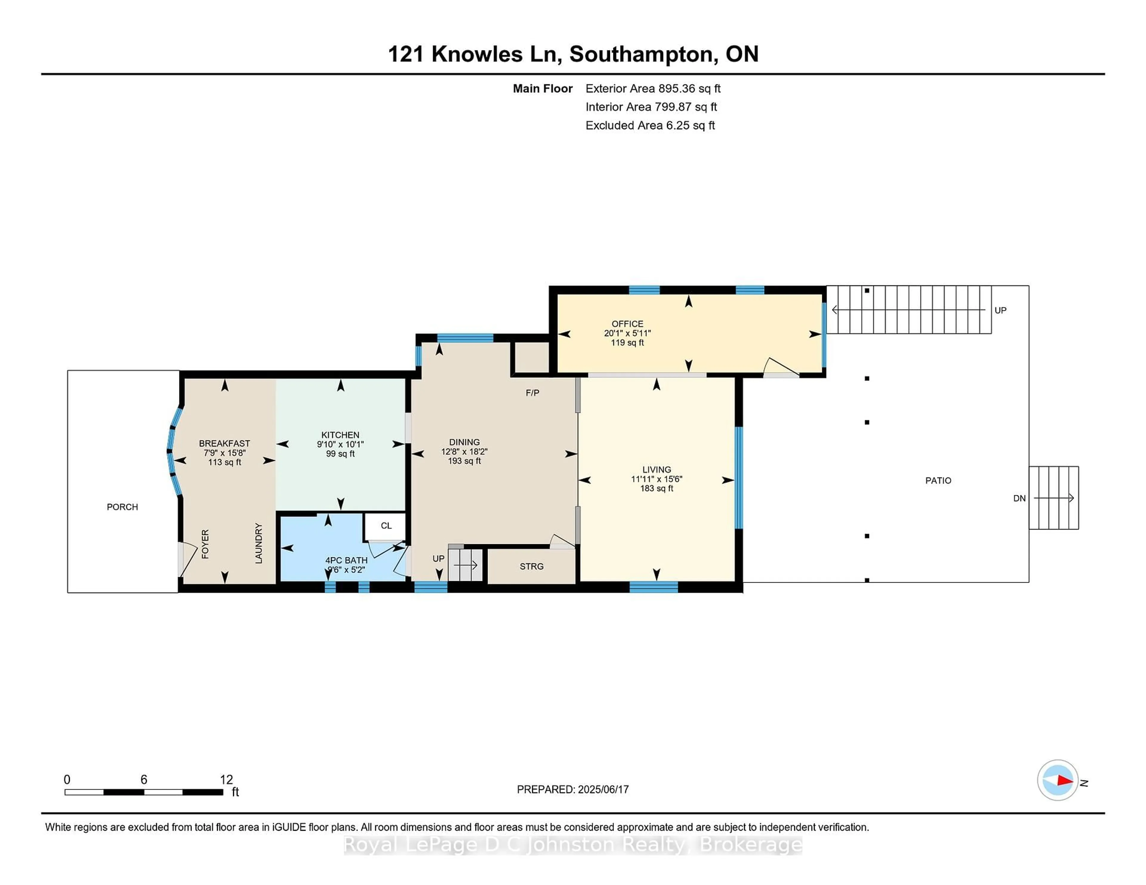 Floor plan for 121 Knowles Lane, Saugeen Shores Ontario N0H 2L0
