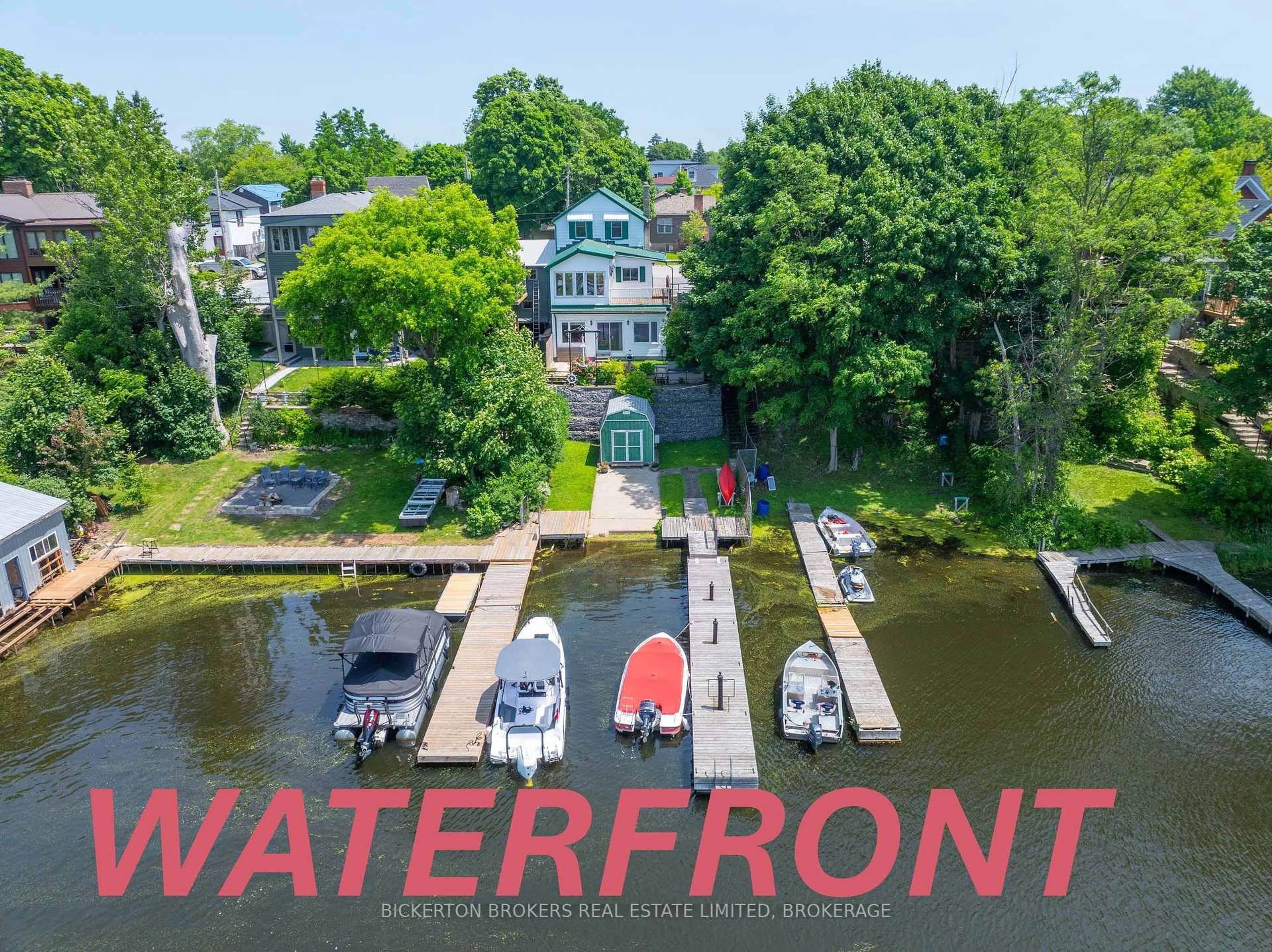 A pic from outside/outdoor area/front of a property/back of a property/a pic from drone, water/lake/river/ocean view for 370 Stone St, Gananoque Ontario K7G 2A4