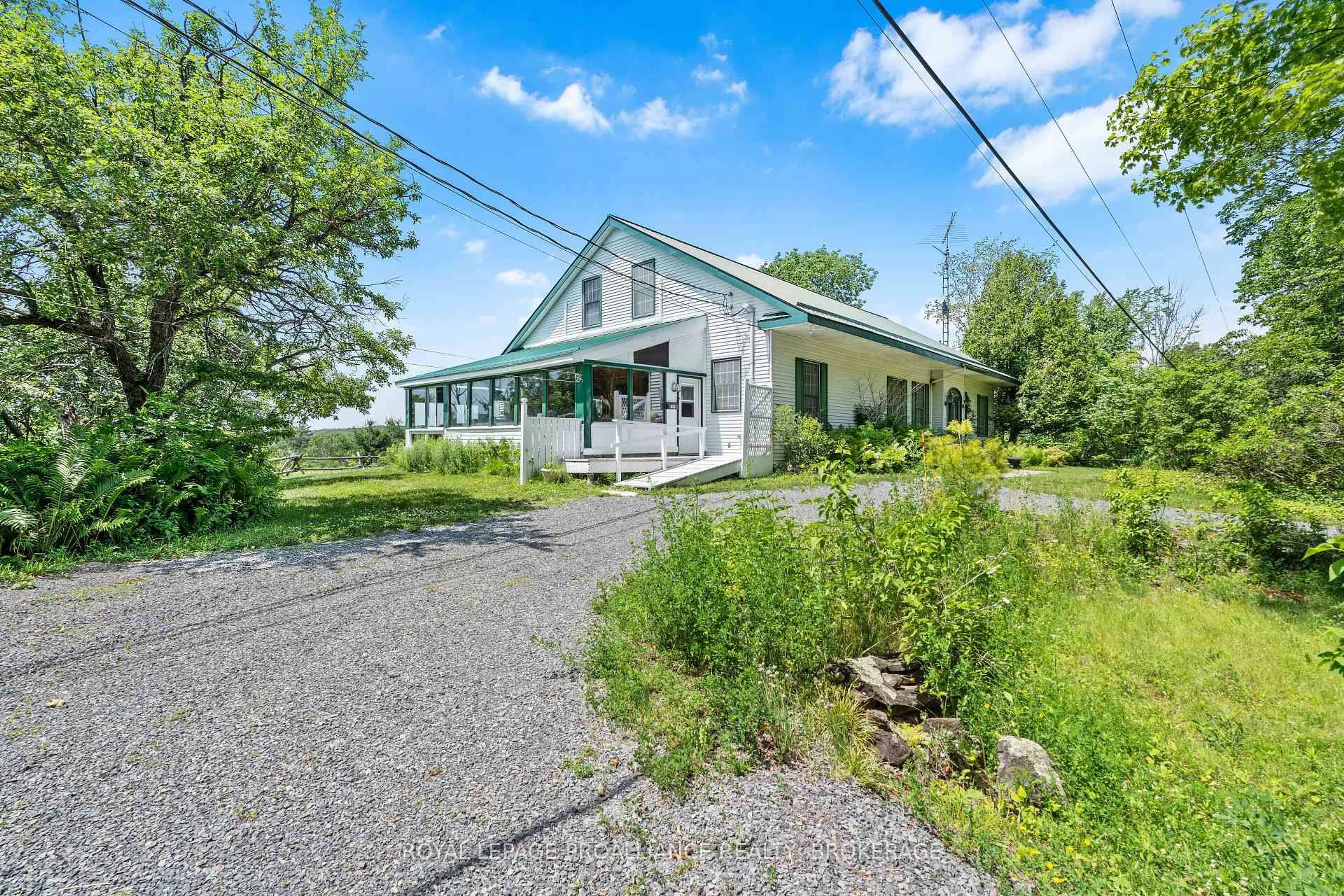 A pic from outside/outdoor area/front of a property/back of a property/a pic from drone, street for 1597 Shales Rd, Perth Road Ontario K0H 2L0