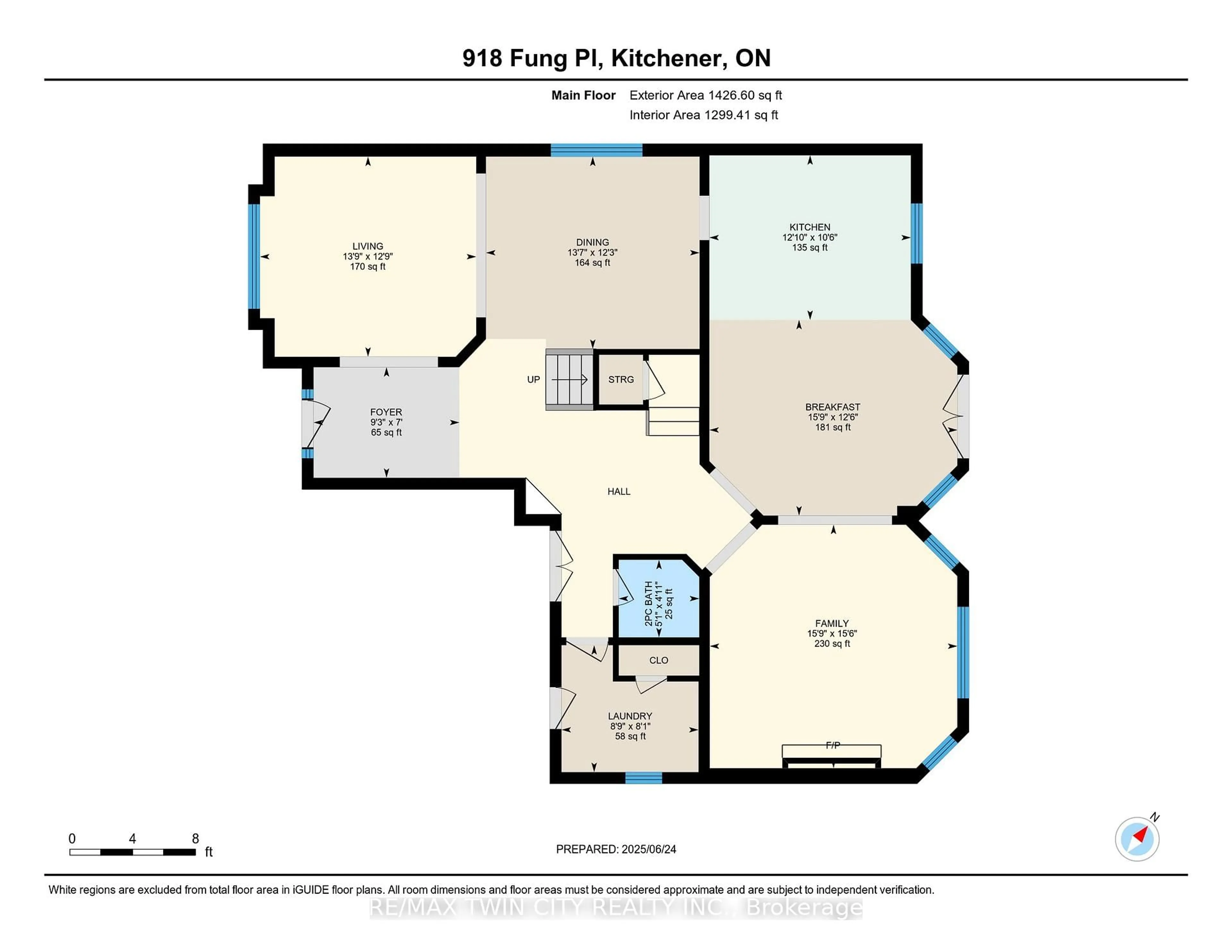 Floor plan for 918 Fung Pl, Kitchener Ontario N2A 4M3