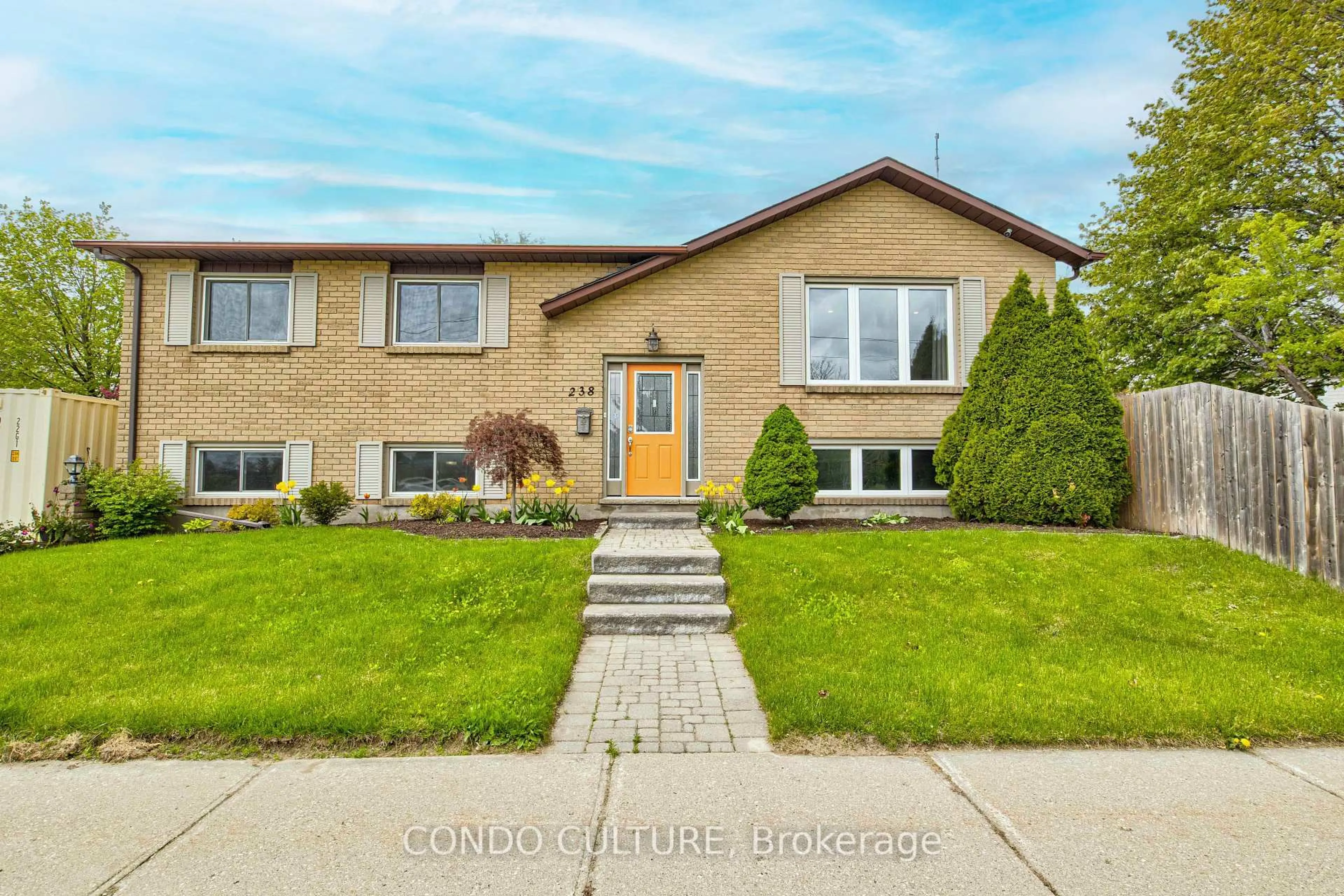 Home with brick exterior material, street for 238 Foxhunt Rd, Waterloo Ontario N2K 2R9
