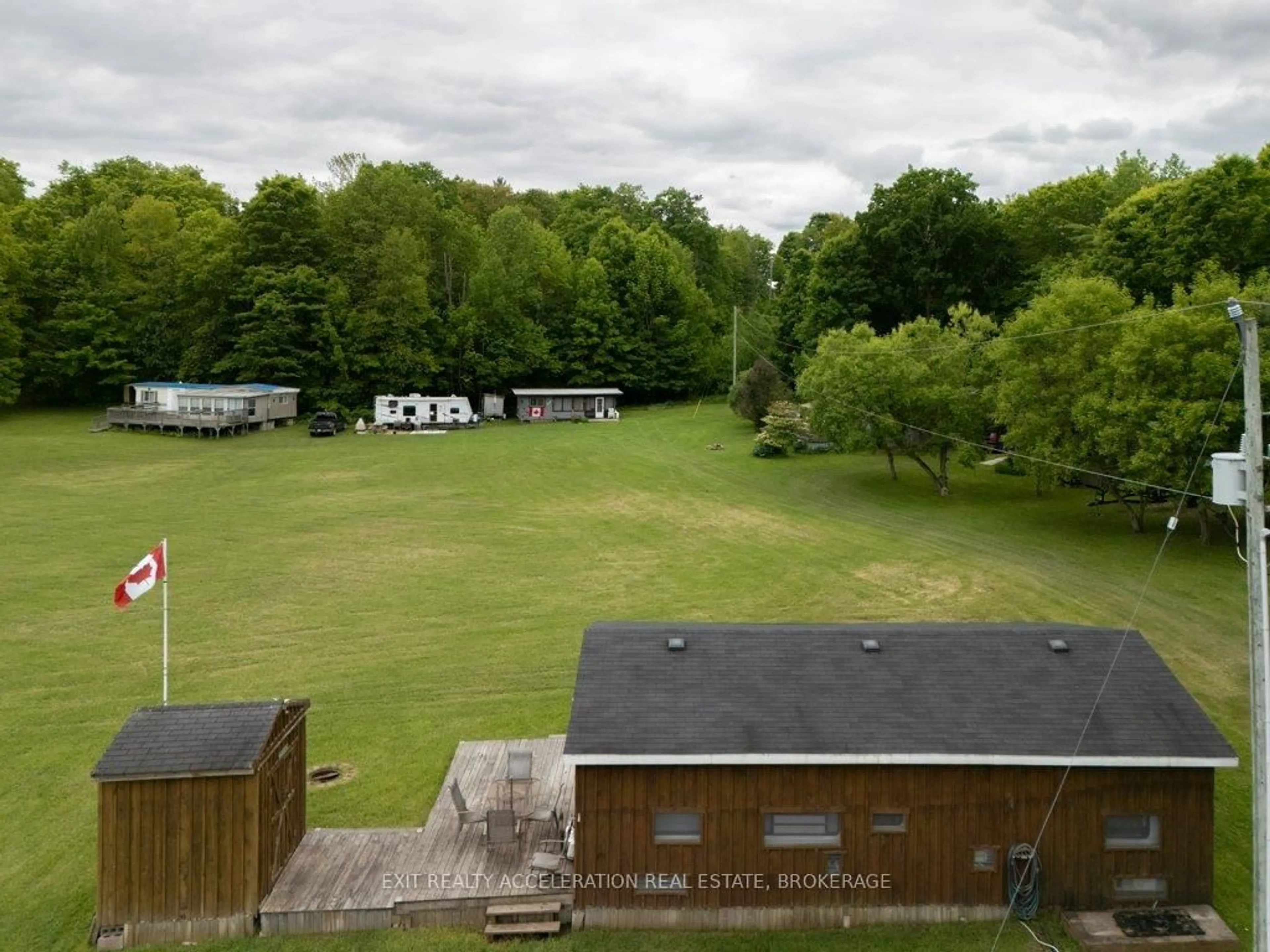 A pic from outside/outdoor area/front of a property/back of a property/a pic from drone, mountain view for 188 Tara Lane #Site 07, Rideau Lakes Ontario K0G 1E0