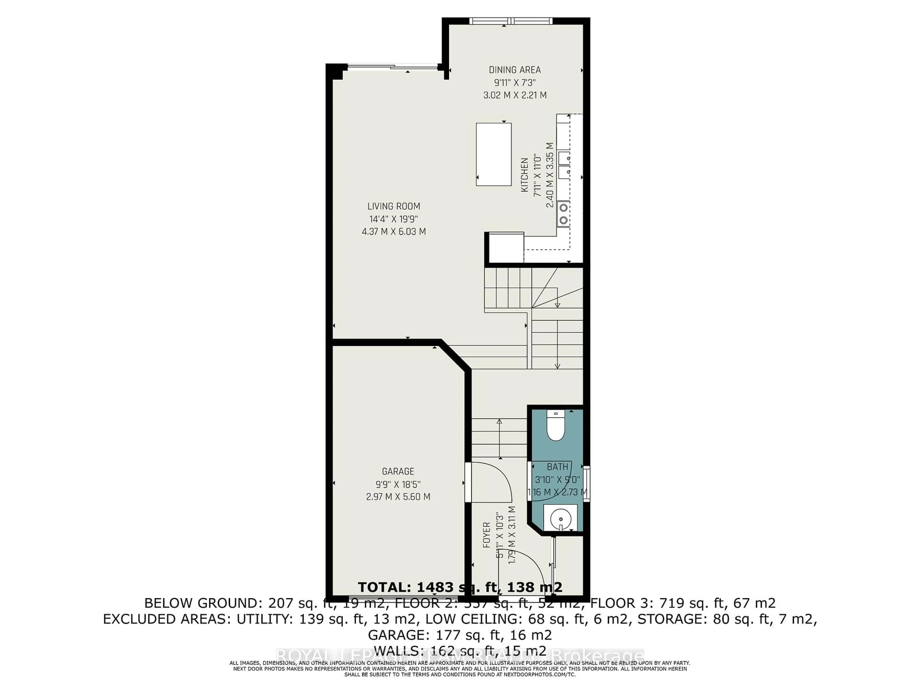 Floor plan for 138 Freeport Dr, Ottawa Ontario K2M 0A8