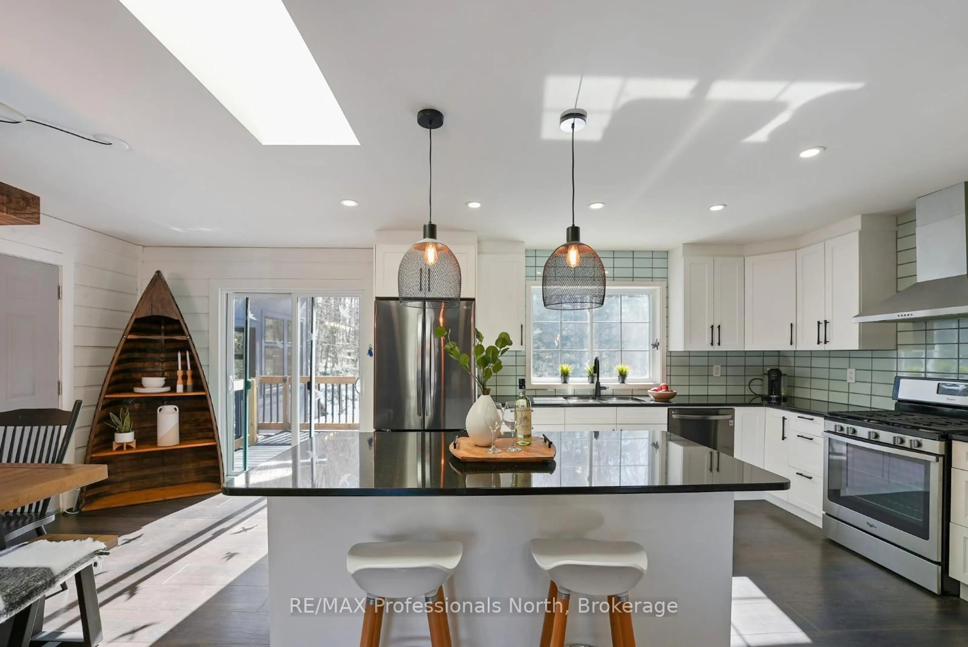 Contemporary kitchen, ceramic/tile floor for 1043 Broadleaf Rd, Highlands East Ontario K0L 3C0