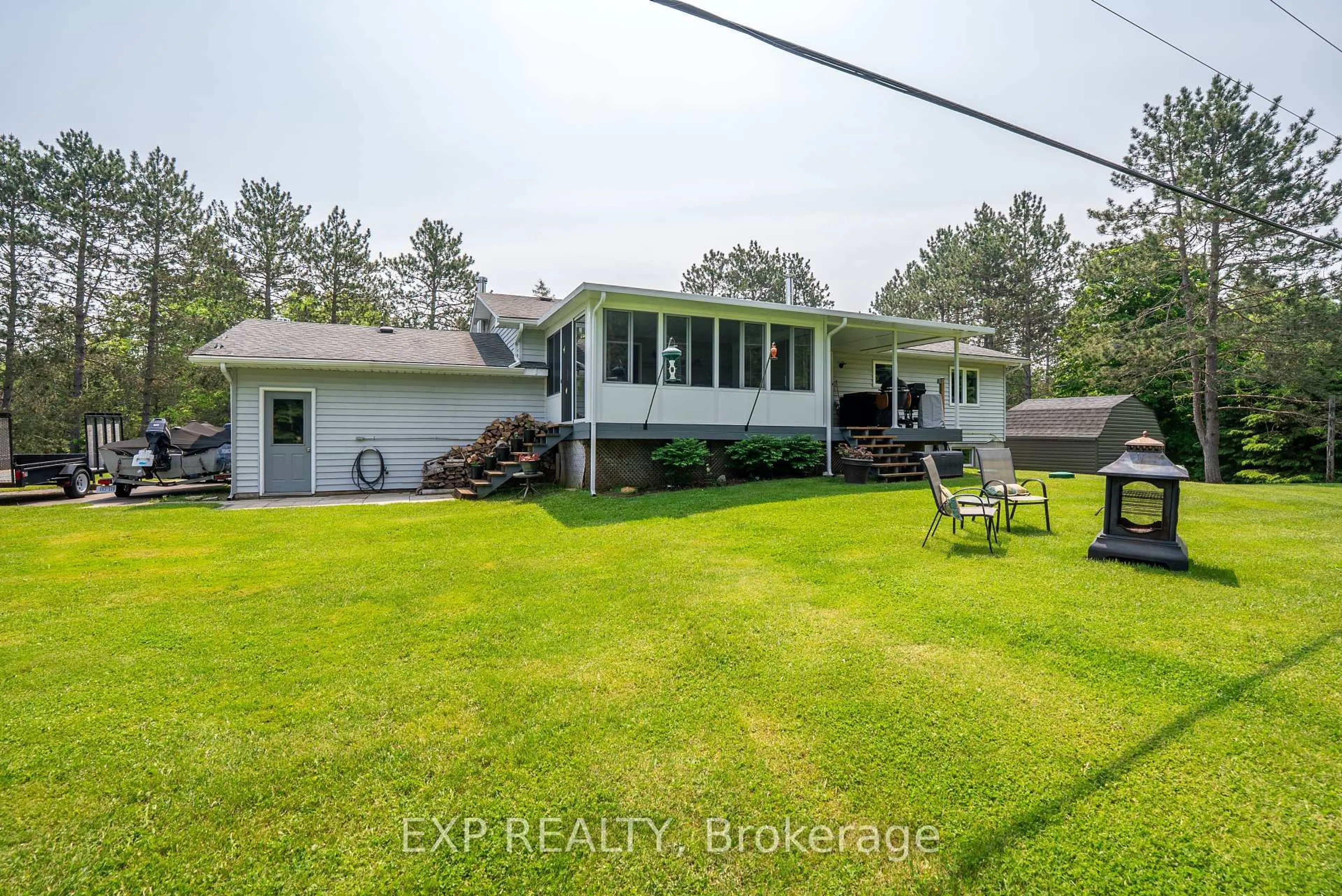 A pic from outside/outdoor area/front of a property/back of a property/a pic from drone, water/lake/river/ocean view for 1719 Weslemkoon Lake Rd, Bancroft Ontario K0L 1C0