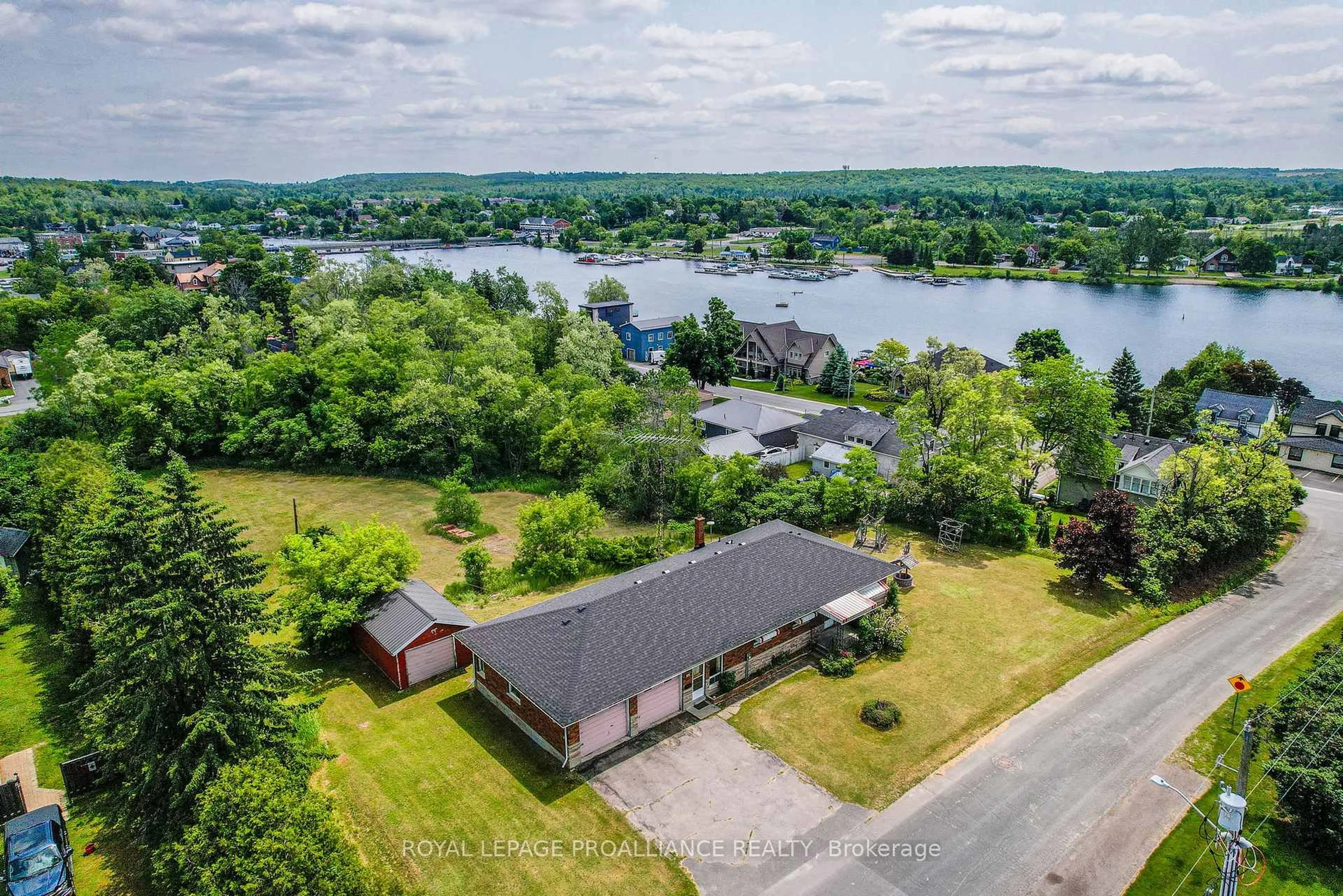 A pic from outside/outdoor area/front of a property/back of a property/a pic from drone, water/lake/river/ocean view for 42 Elizabeth St, Trent Hills Ontario K0L 1Y0