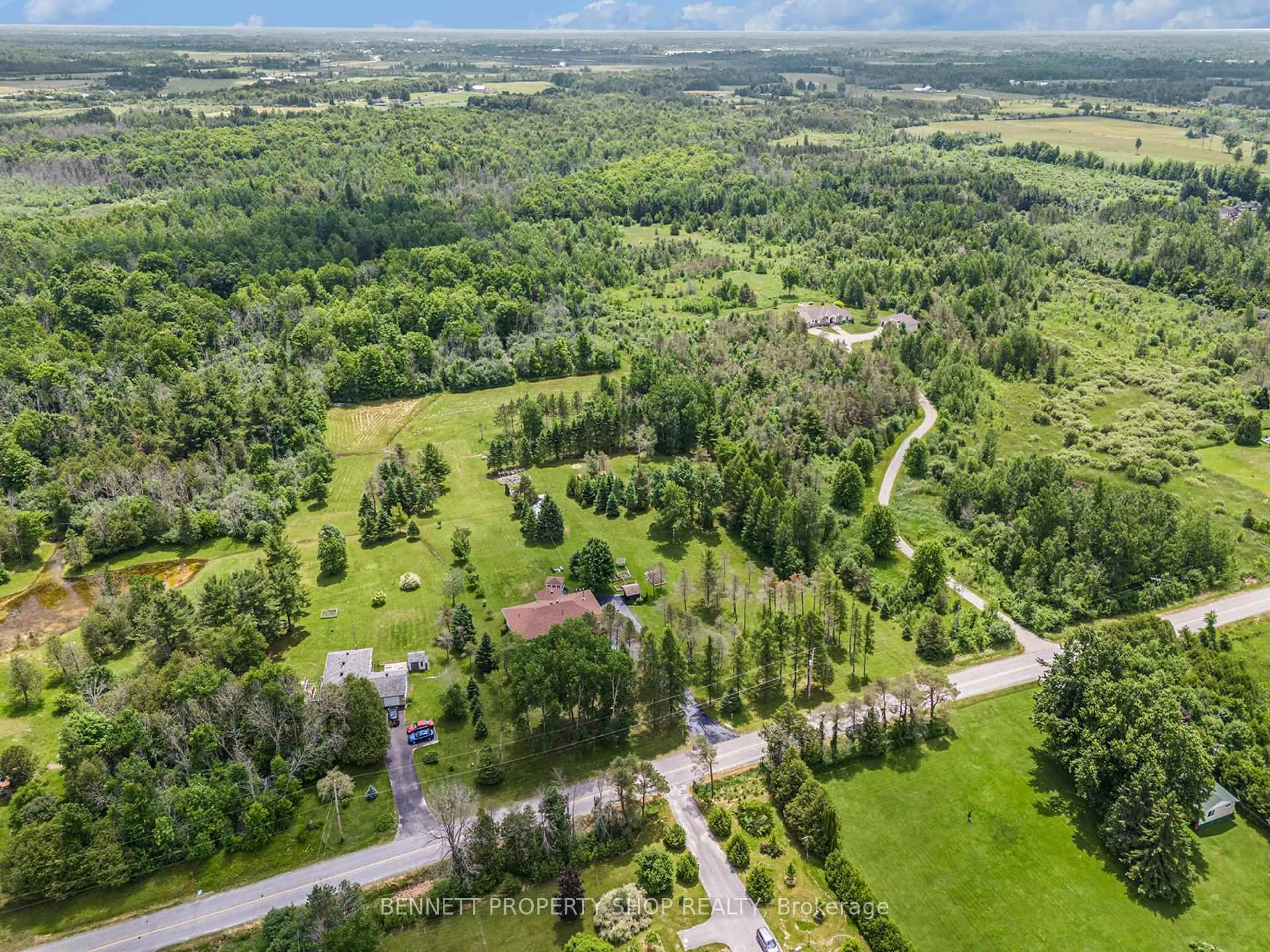 A pic from outside/outdoor area/front of a property/back of a property/a pic from drone, forest/trees view for 375 Ferguson Tetlock Rd, Smiths Falls Ontario K7A 4S4