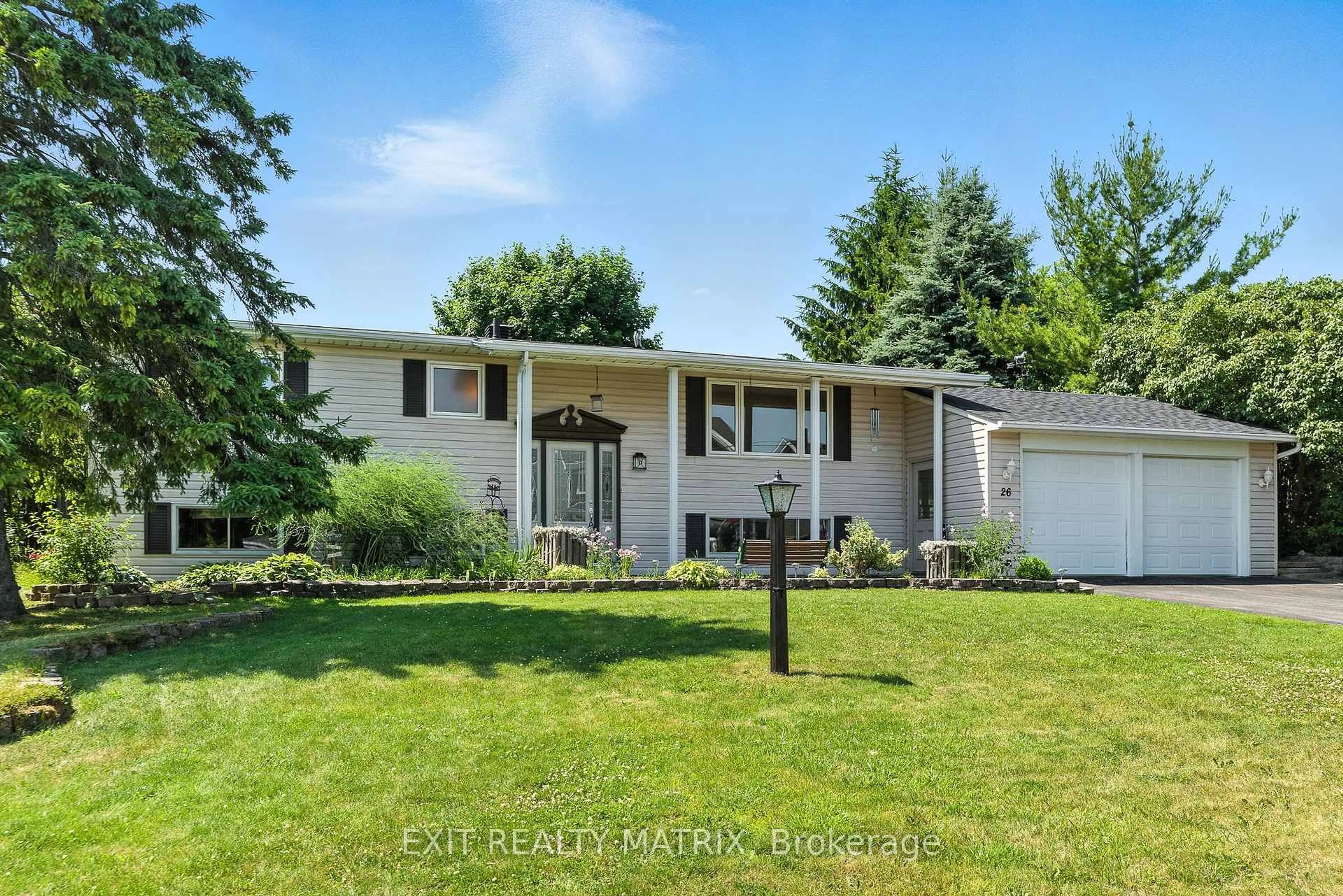Home with vinyl exterior material, street for 26 Farmers Ave, Champlain Ontario K0B 1R0