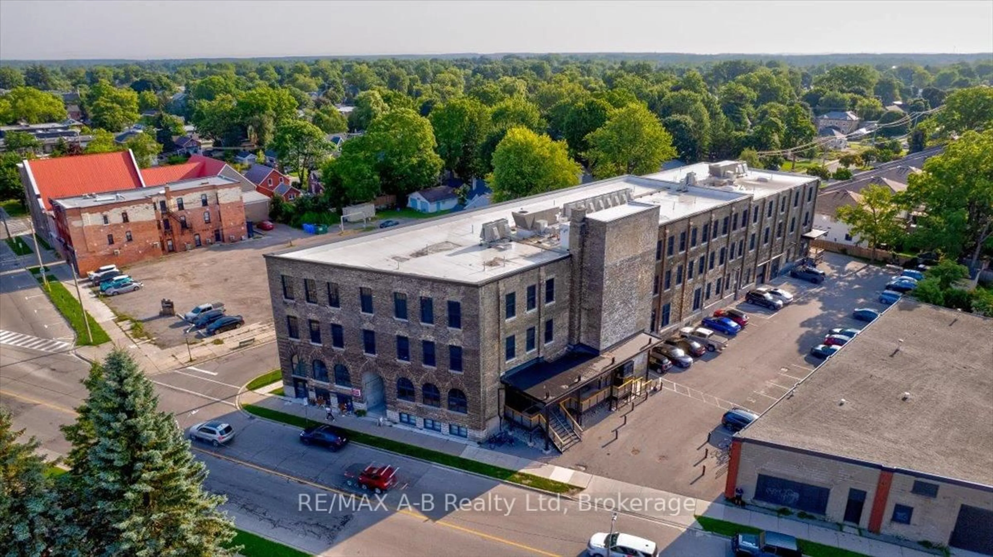 A pic from outside/outdoor area/front of a property/back of a property/a pic from drone, building for 245 DOWNIE St #112, Stratford Ontario N5A 1X2