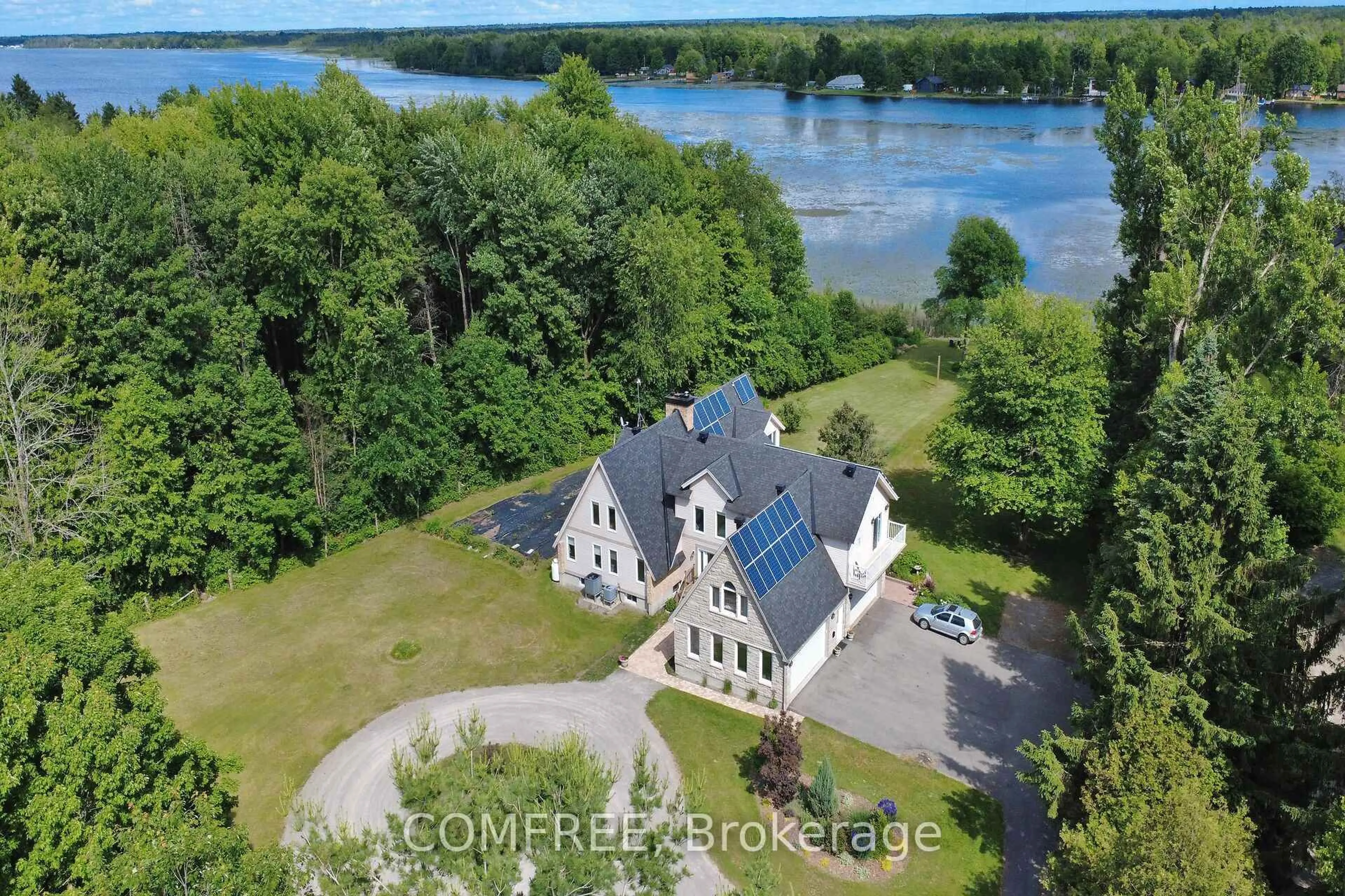 A pic from outside/outdoor area/front of a property/back of a property/a pic from drone, water/lake/river/ocean view for 7769 Merlyn Wilson Rd, Kemptville Ontario K0G 1J0