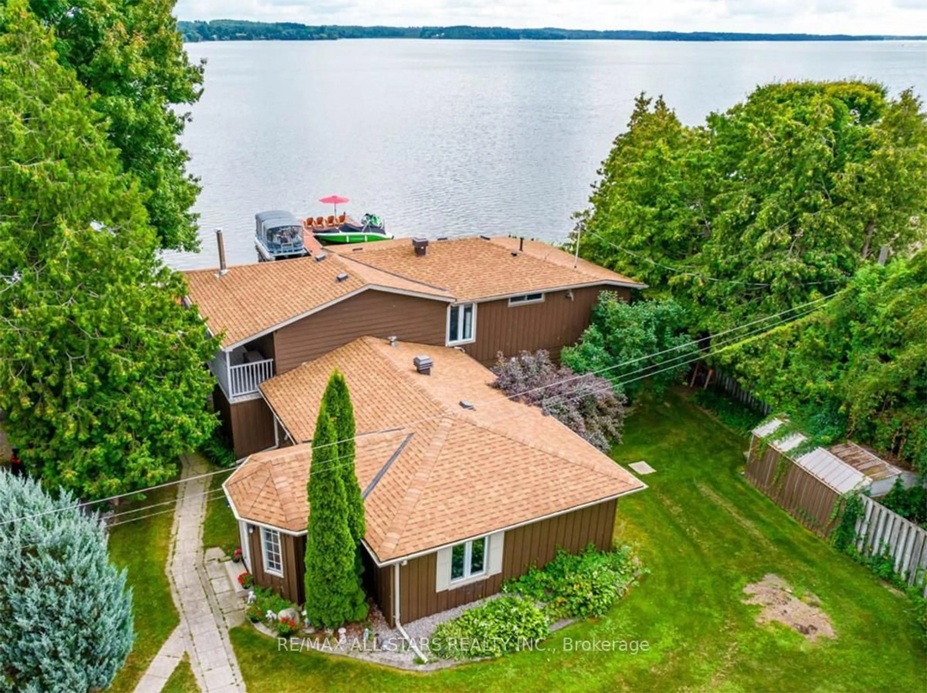 A pic from outside/outdoor area/front of a property/back of a property/a pic from drone, water/lake/river/ocean view for 81 Marsh Creek Rd, Kawartha Lakes Ontario K0M 2C0