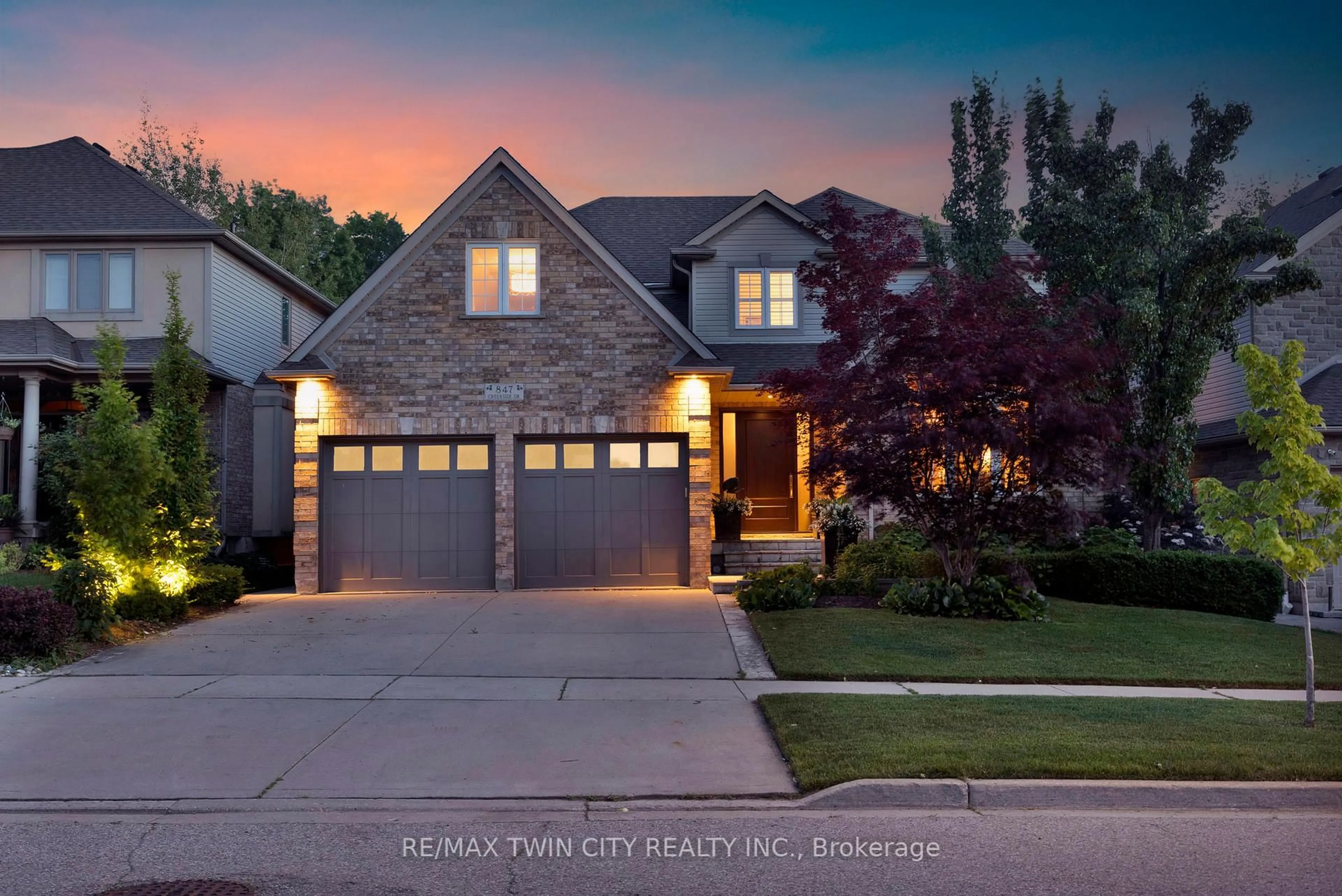 Home with brick exterior material, street for 847 Creekside Dr, Waterloo Ontario N2V 2S7