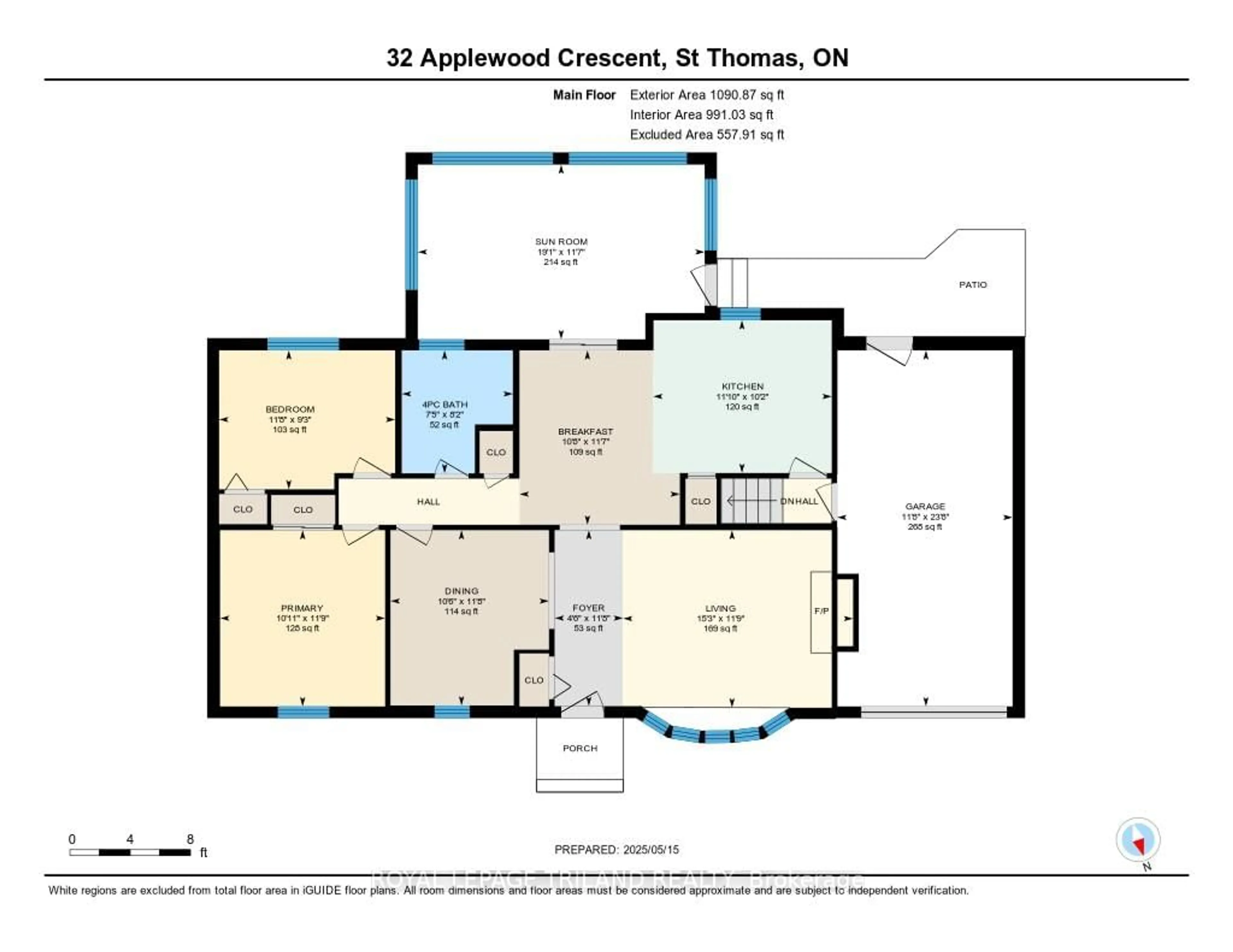 Floor plan for 32 Applewood Cres, St. Thomas Ontario N5R 1H2