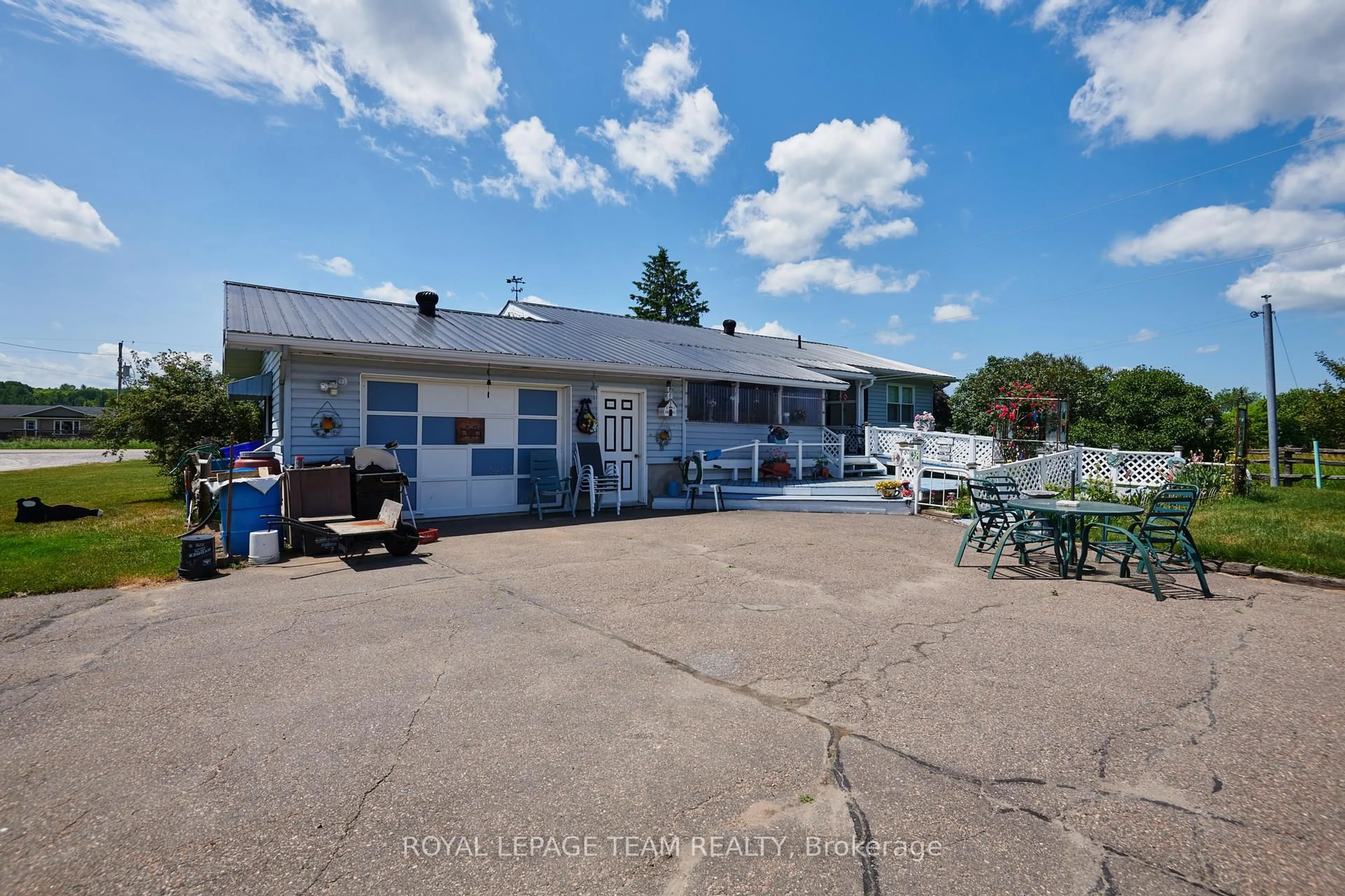 A pic from outside/outdoor area/front of a property/back of a property/a pic from drone, water/lake/river/ocean view for 9 Castleford Church Lane, Renfrew Ontario K7V 3Z8