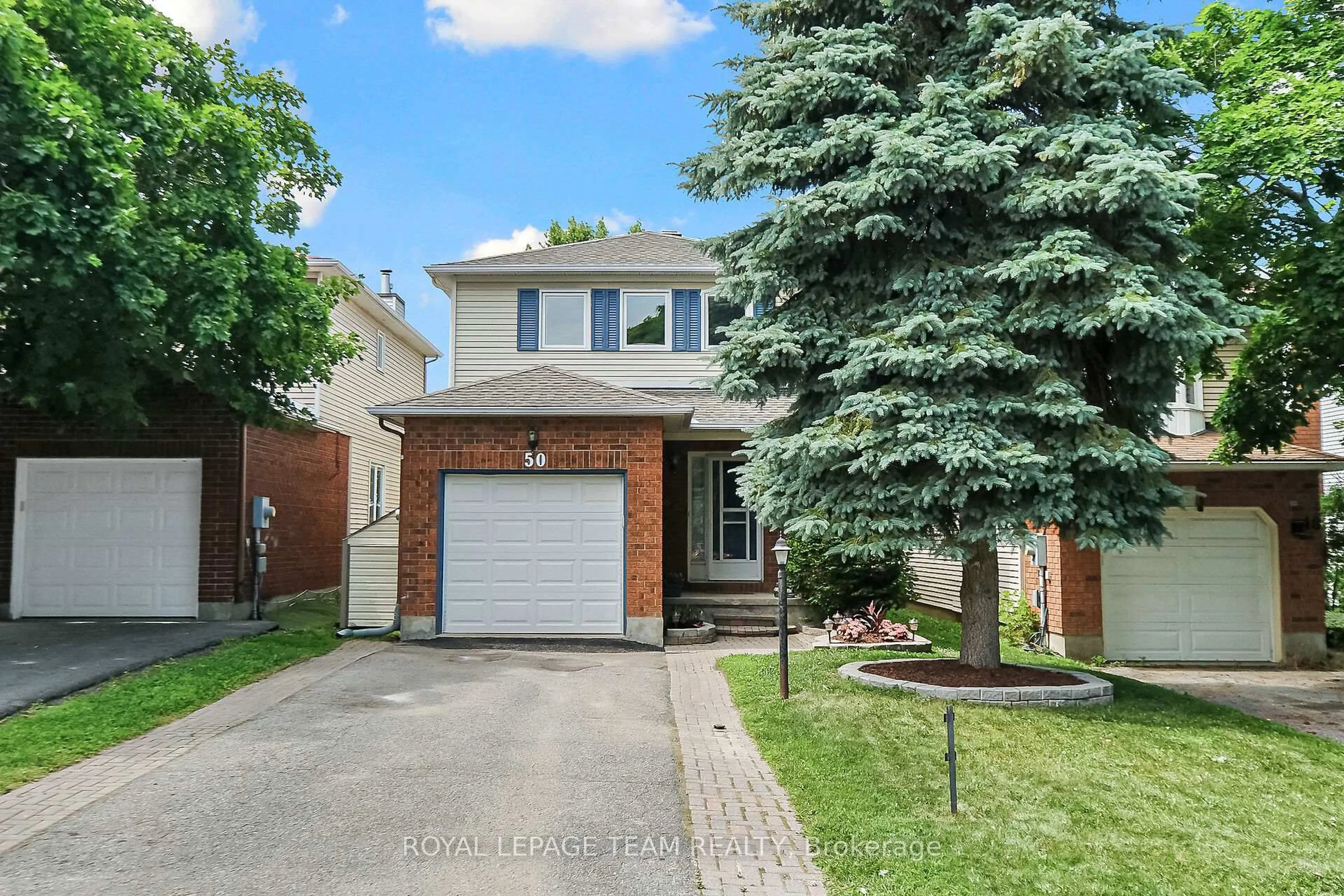 Home with brick exterior material, street for 50 Rowe Dr, Kanata Ontario K2L 3Y7
