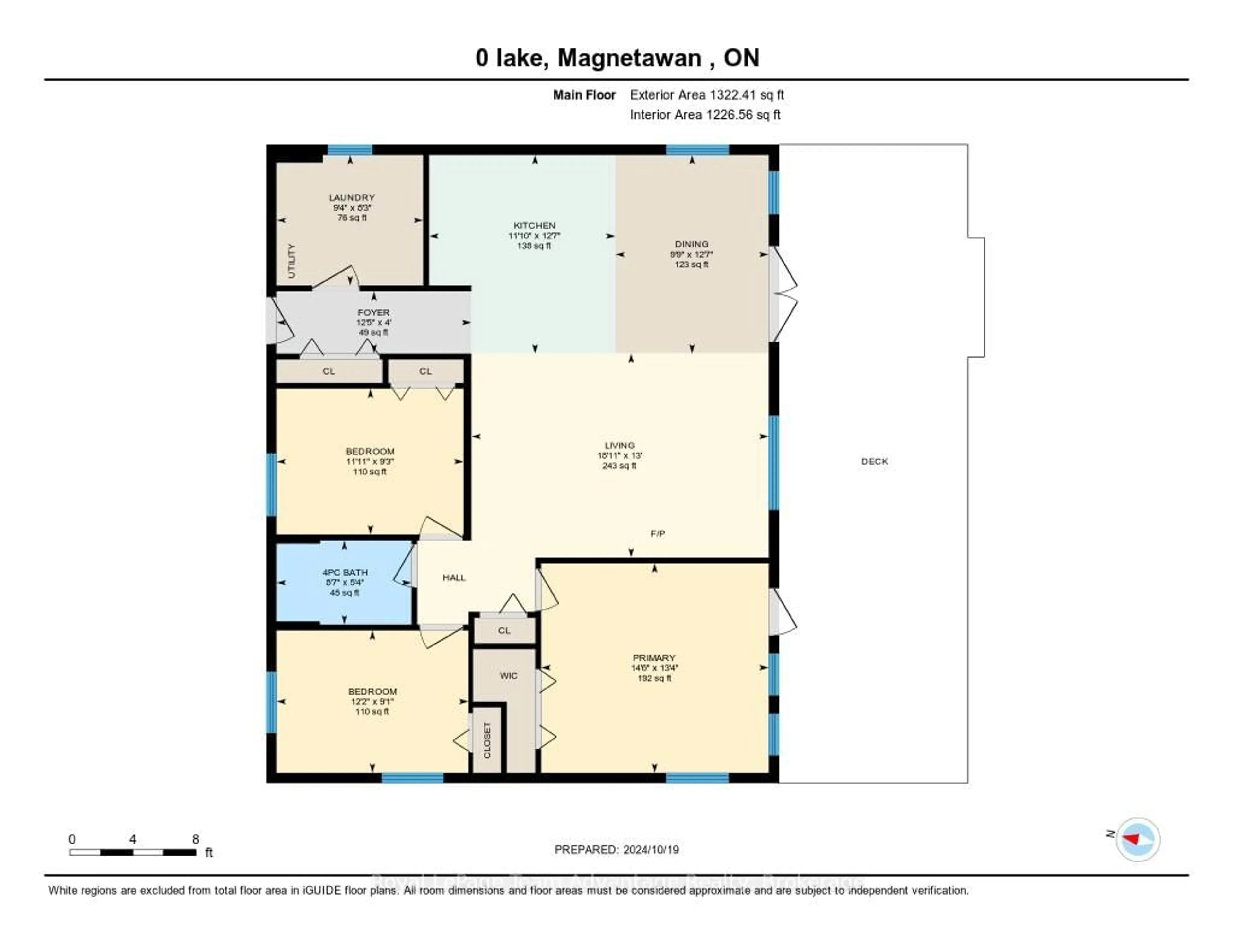 Floor plan for 49 Harris Lake W/A, Parry Sound Remote Area Ontario P0G 1K0