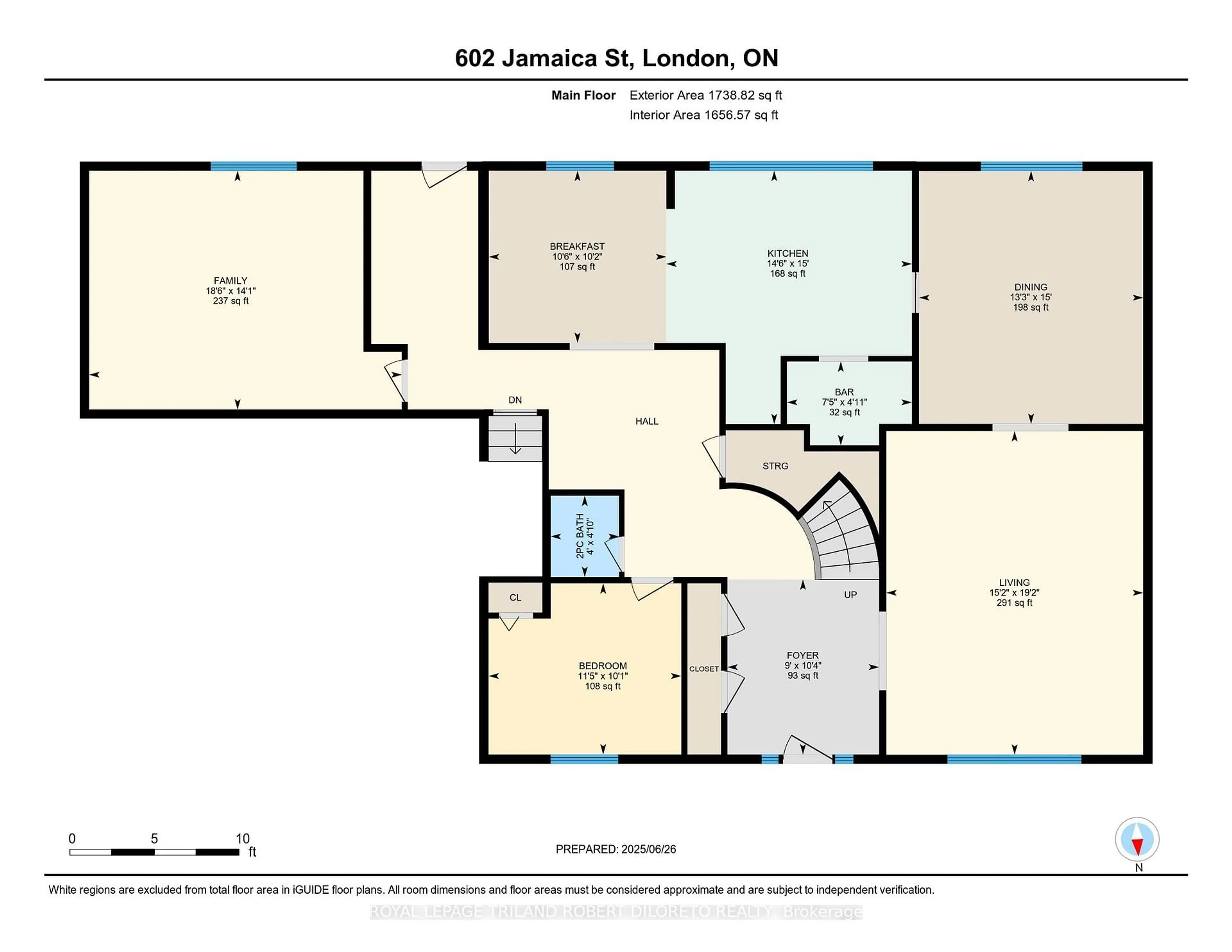 Floor plan for 602 Jamaica St, London South Ontario N6K 1E7