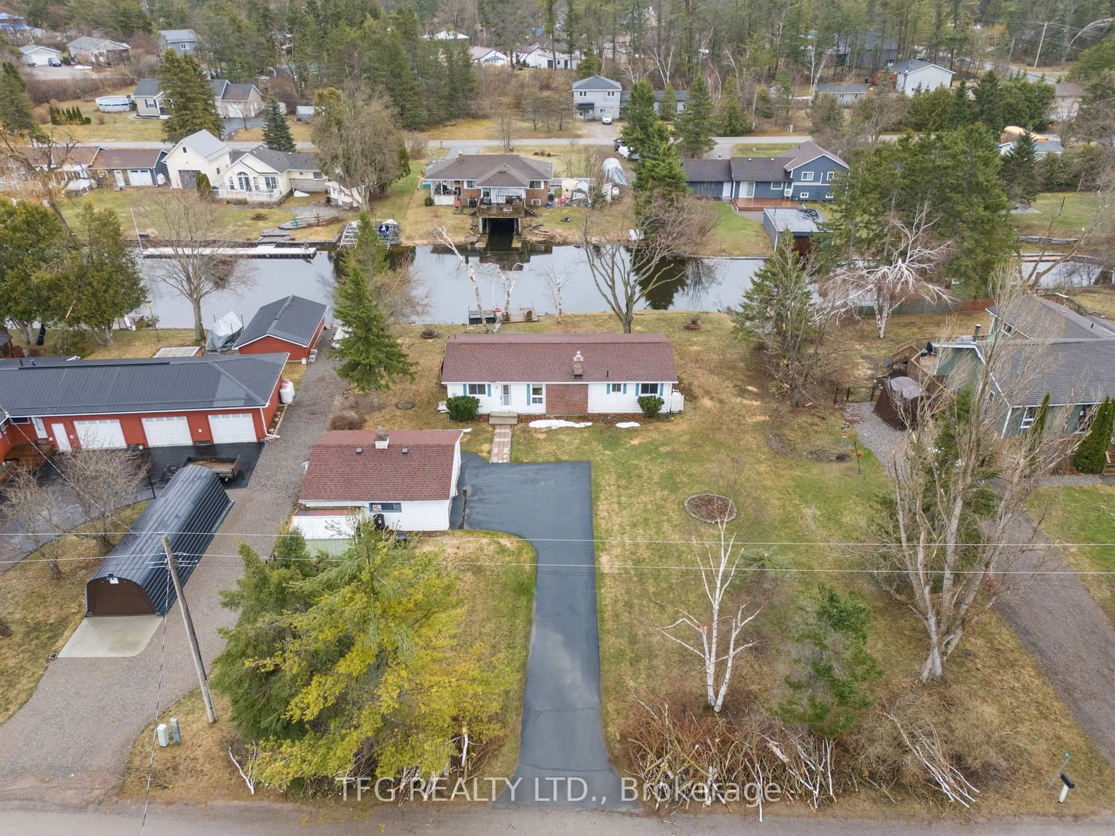 A pic from outside/outdoor area/front of a property/back of a property/a pic from drone, water/lake/river/ocean view for 12 North Bayou Rd, Kawartha Lakes Ontario K0M 1N0