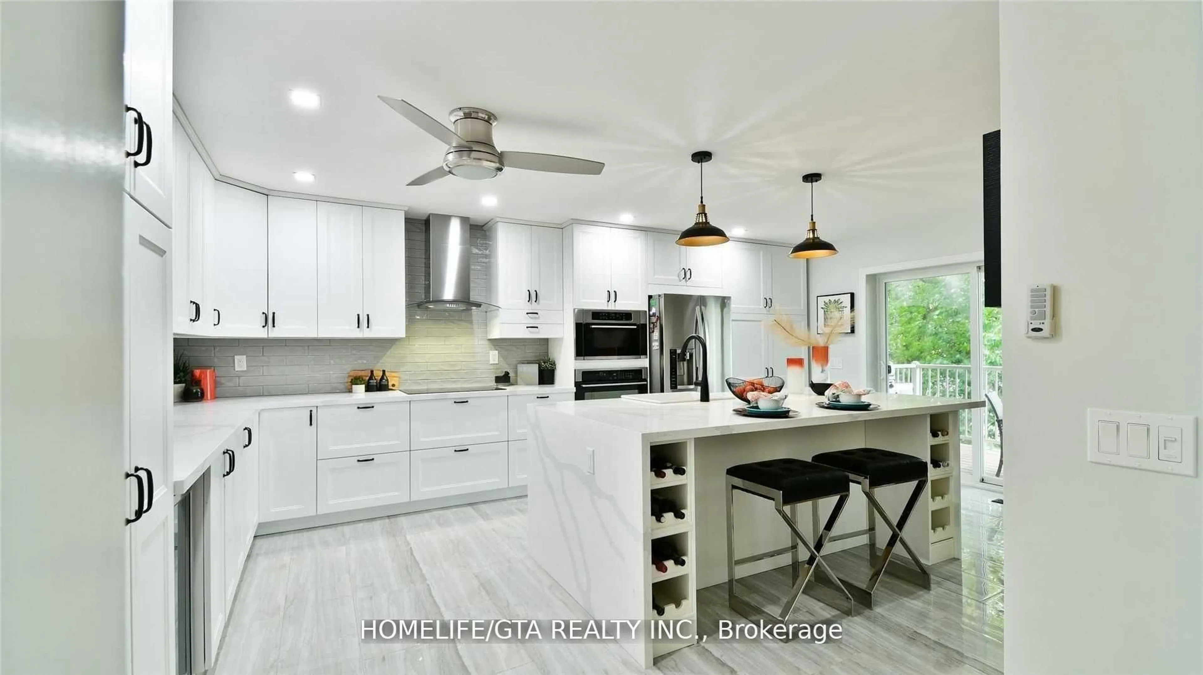 Contemporary kitchen, ceramic/tile floor for 142 O'reilly Lane, Kawartha Lakes Ontario K0M 2C0