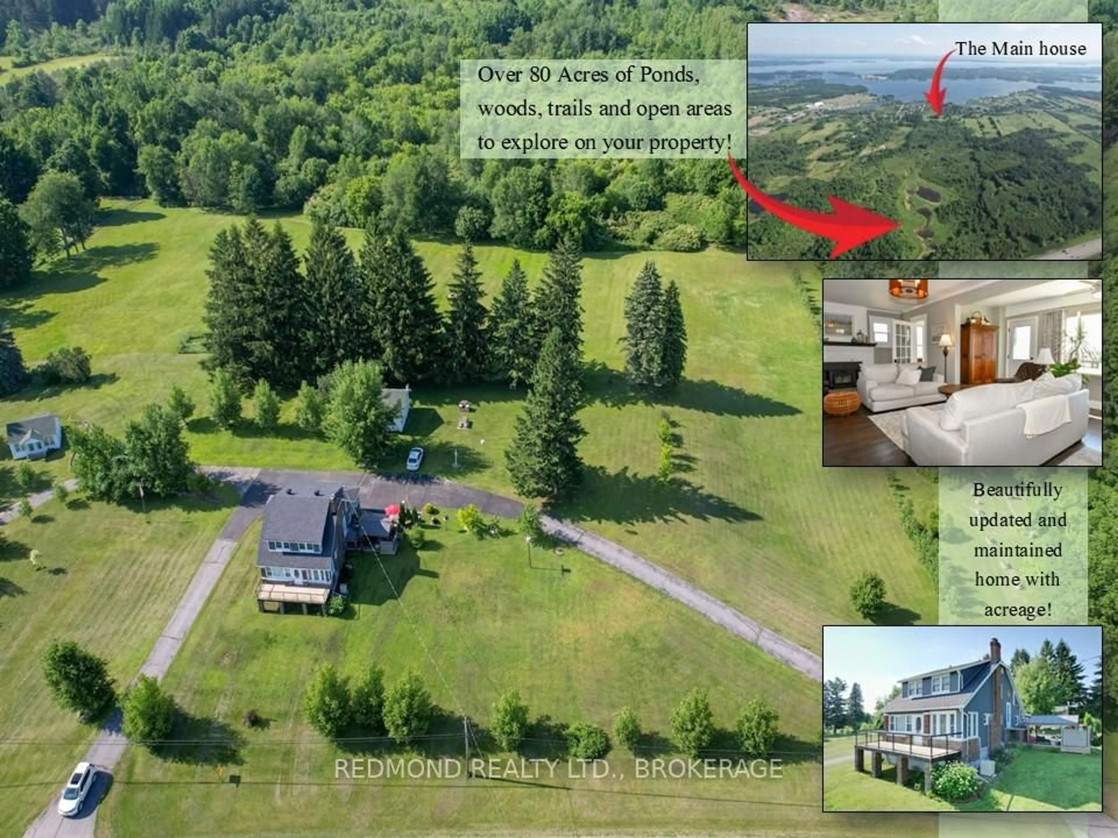 A pic from outside/outdoor area/front of a property/back of a property/a pic from drone, water/lake/river/ocean view for 4682 County Road 2 Rd, Front of Leeds & Seeleys Bay Ontario K7G 2V5