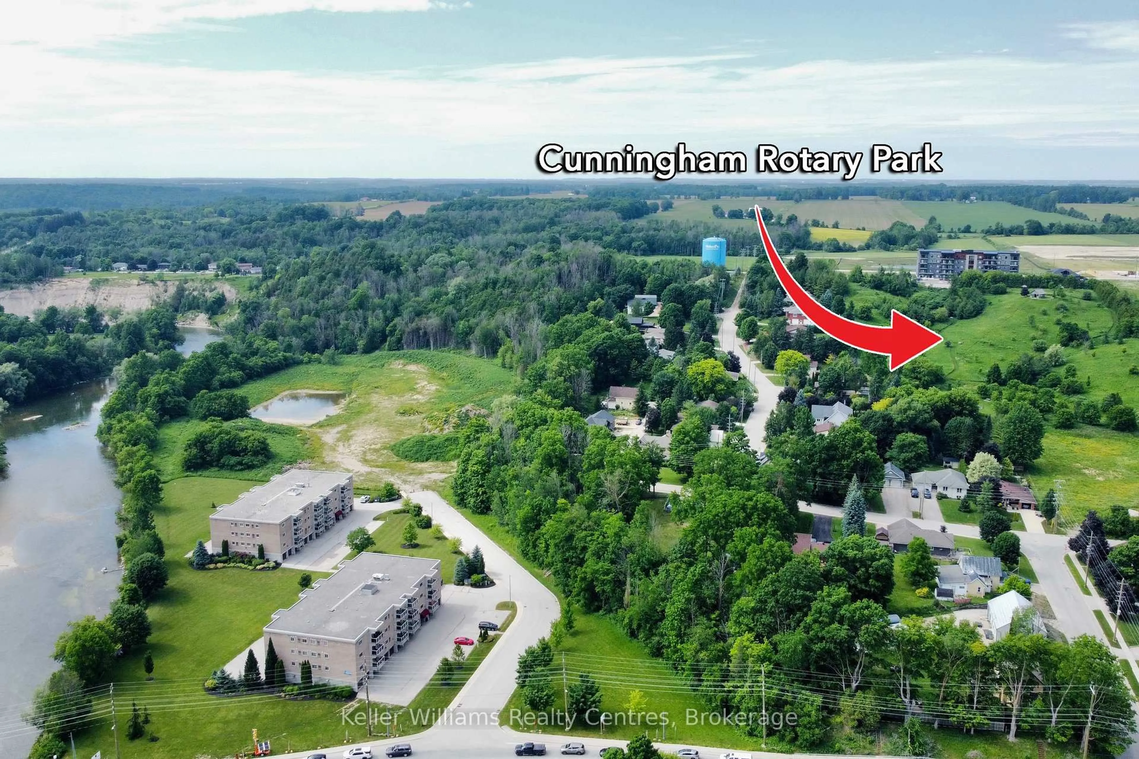 A pic from outside/outdoor area/front of a property/back of a property/a pic from drone, unknown for 85 William St #307, Brockton Ontario N0G 2V0