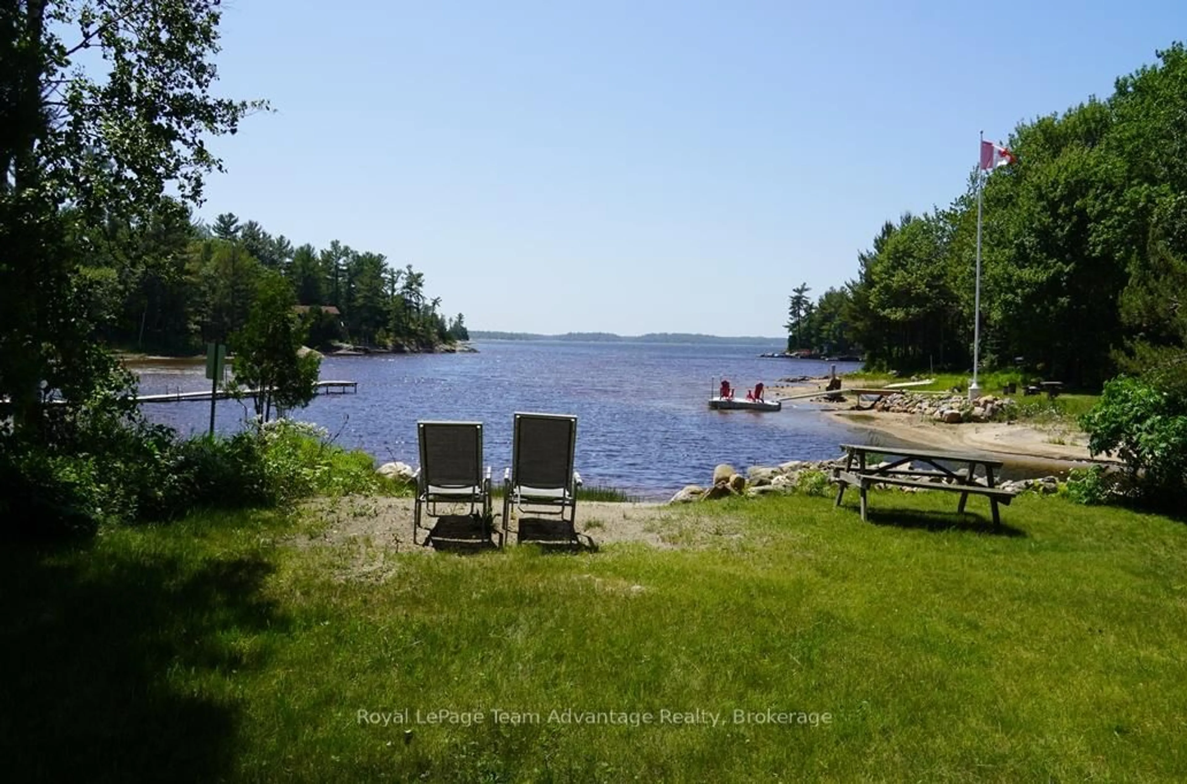 Patio, water/lake/river/ocean view for 16 Leaside Dr, The Archipelago Ontario P0G 1G0