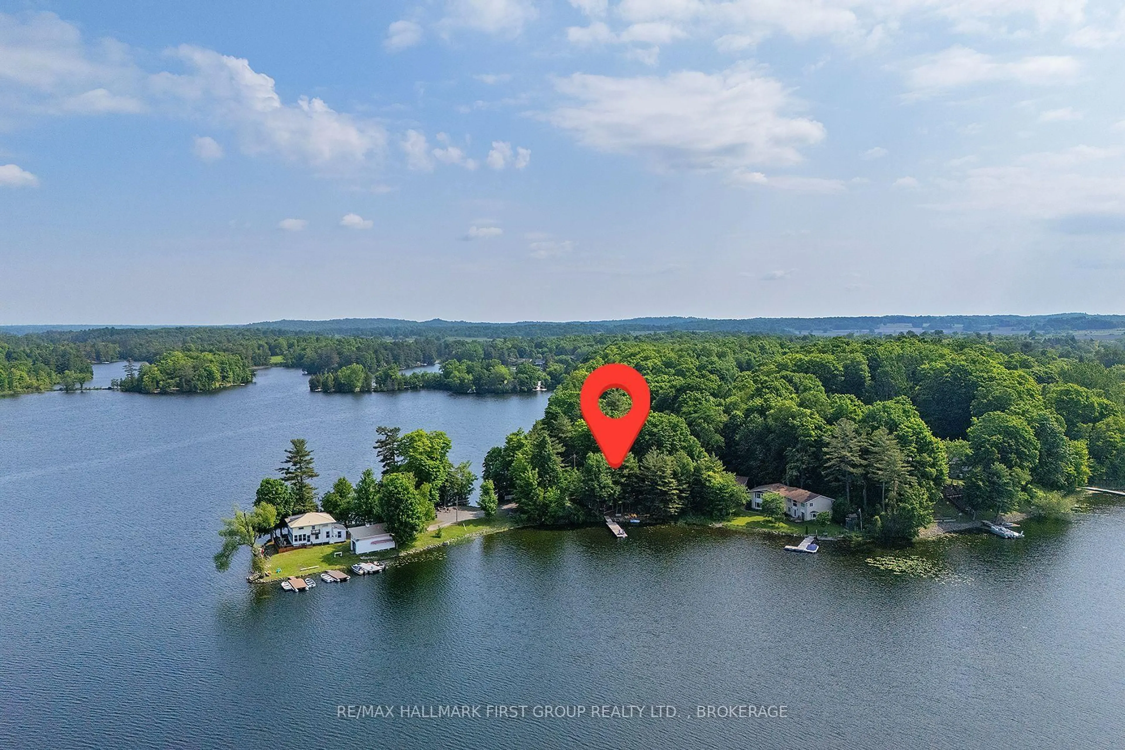 A pic from outside/outdoor area/front of a property/back of a property/a pic from drone, water/lake/river/ocean view for 822 Allina Lane, Leeds and the Thousand Islands Ontario K0H 2N0